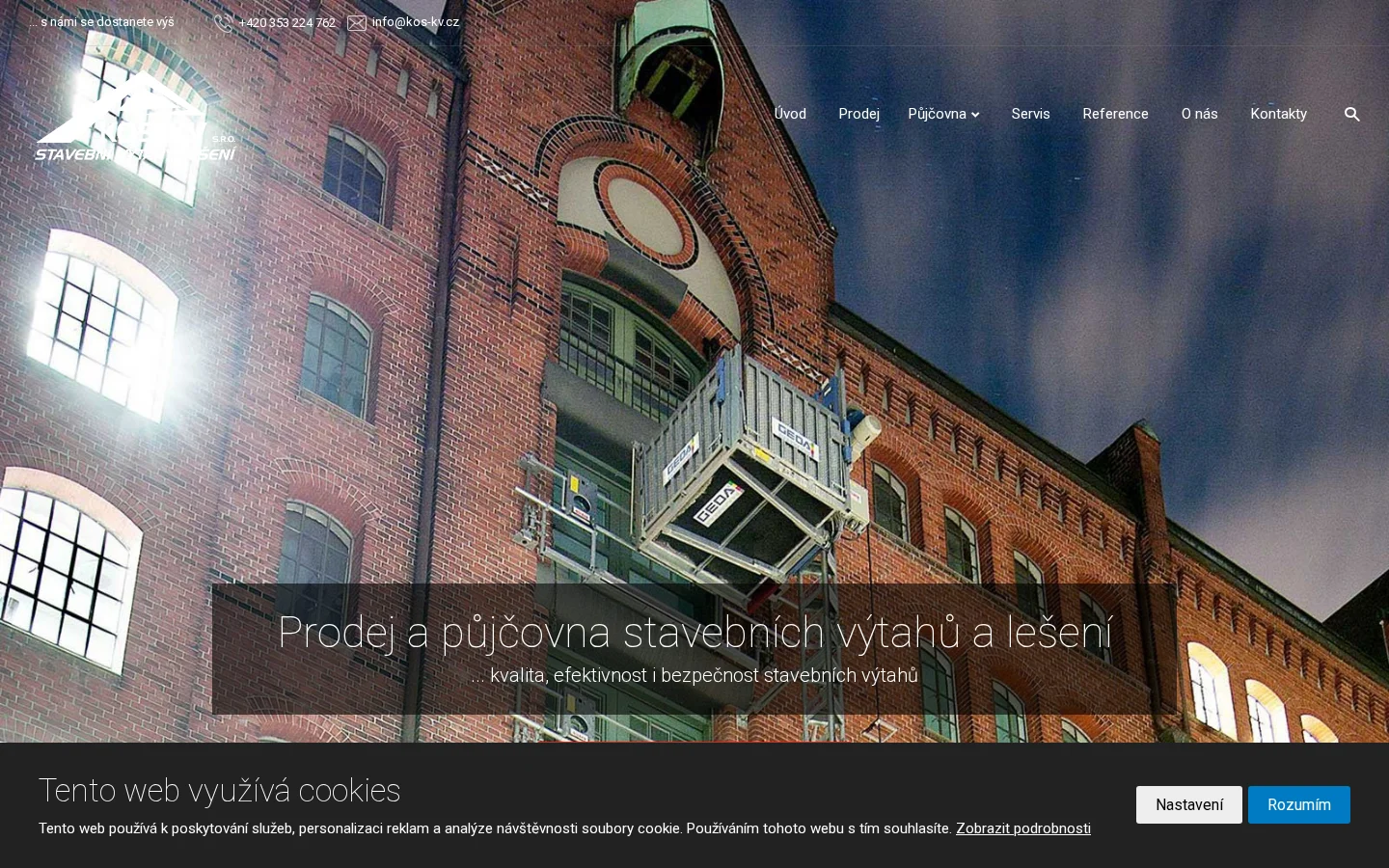 KOS - KV, s.r.o. website