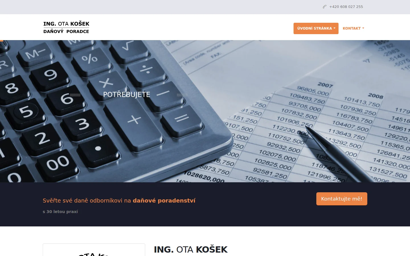 Ing. Ota Košek - daňový poradce website