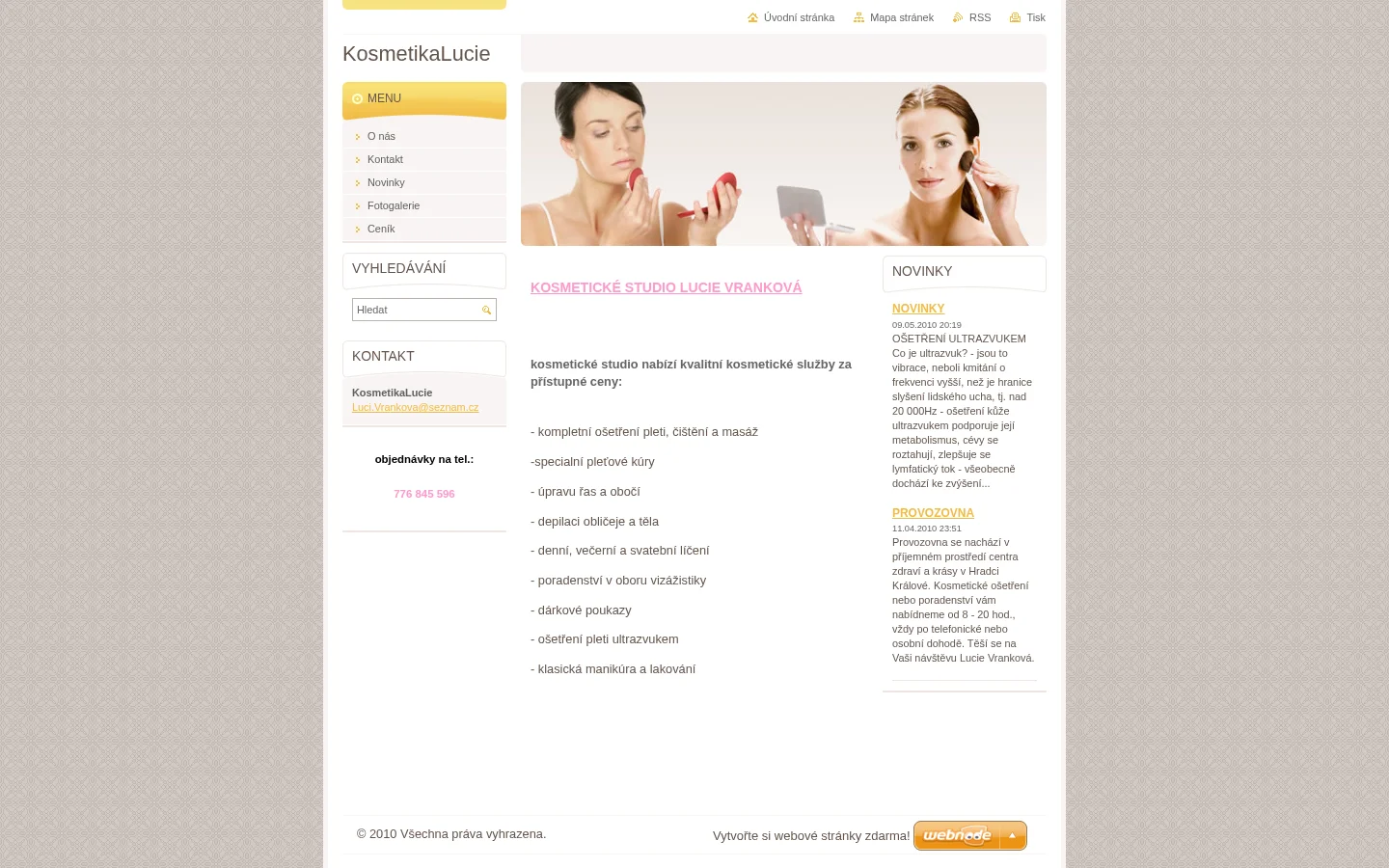 Lucie Vranková website