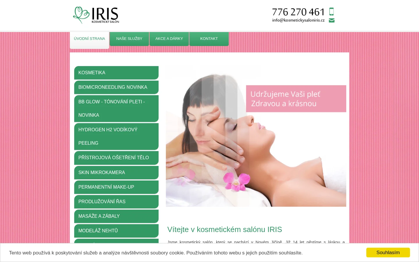 KOSMETICKÝ SALON IRIS- Iveta Hinnerová website