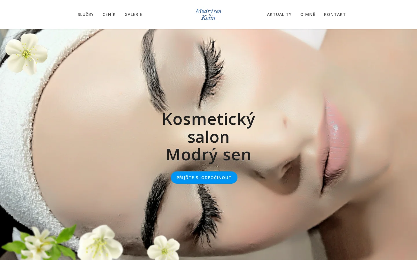Kosmetický salón Modrý sen website