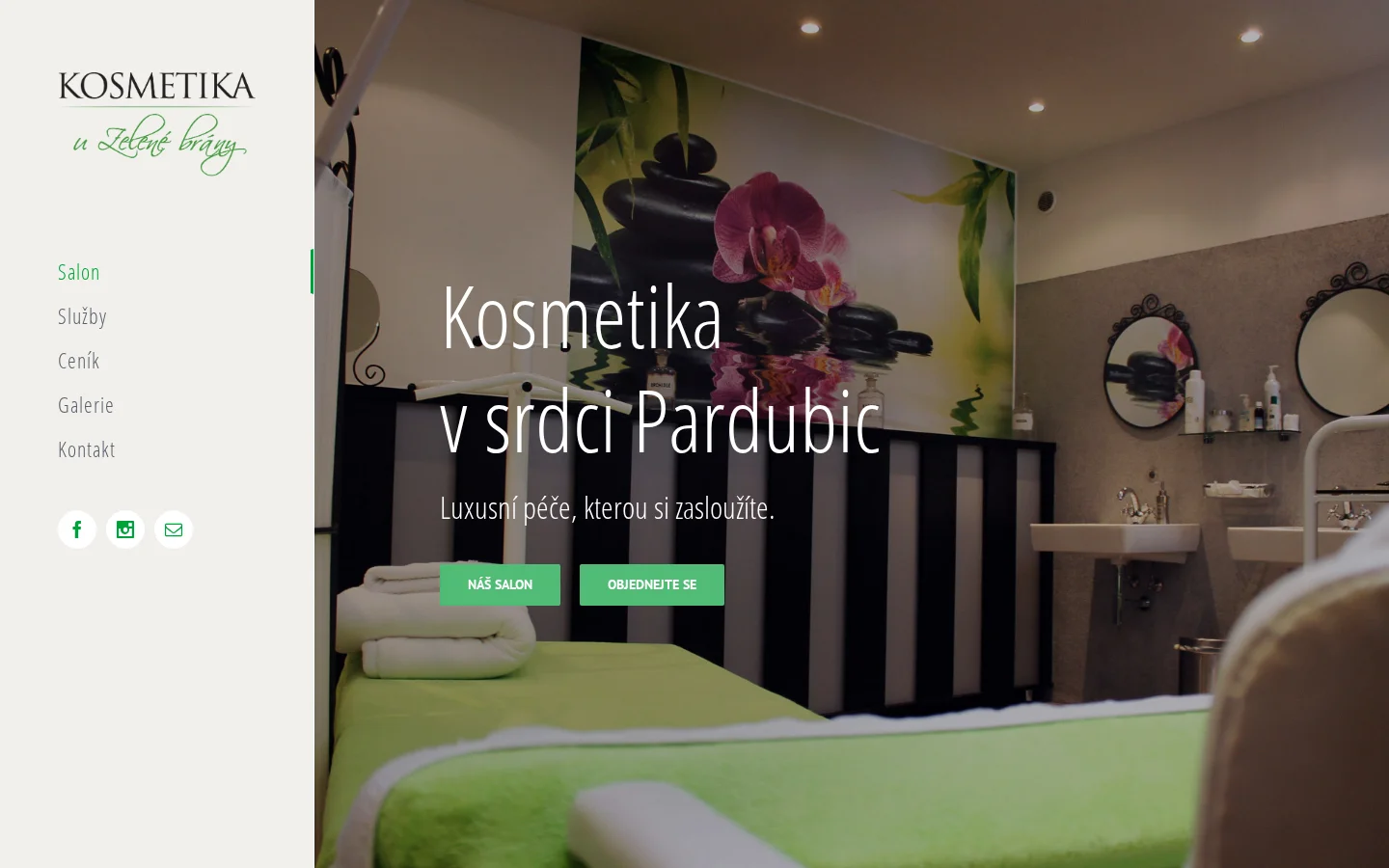 Kosmetika U Zelené brány website