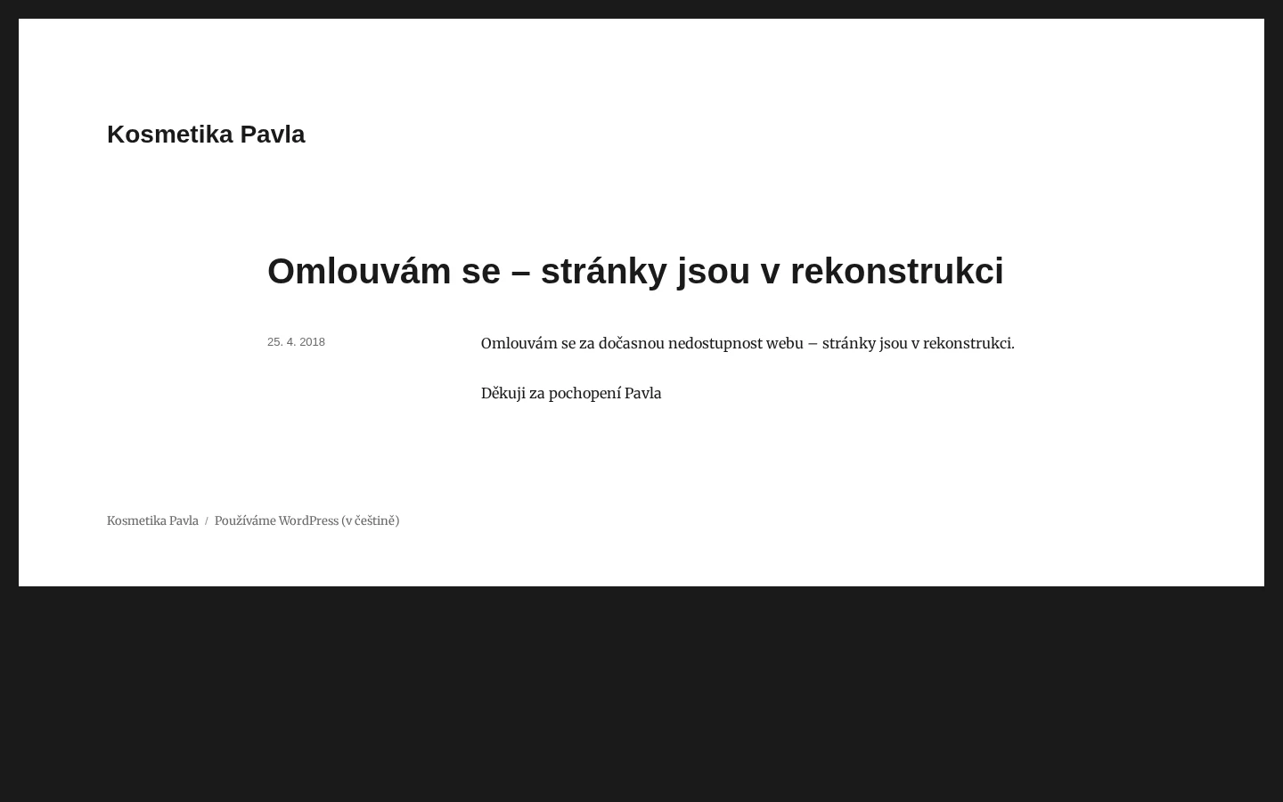 Kosmetika Pavla website
