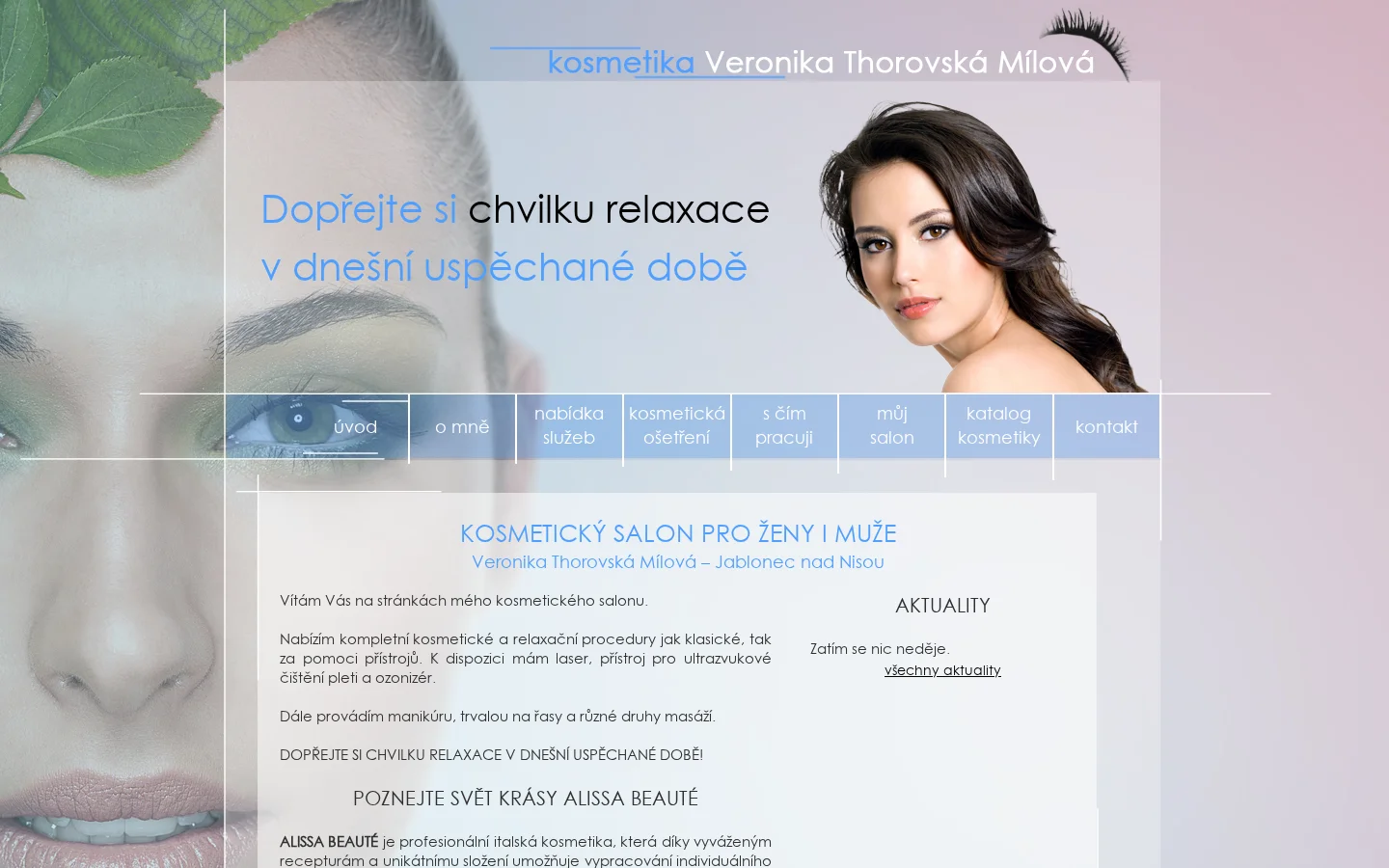 Kosmetika Veronika Thorovská Mílová website