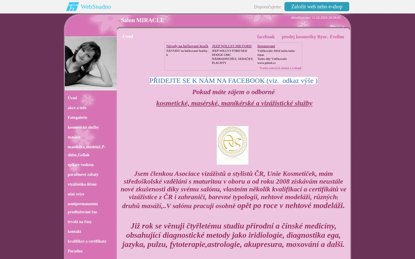 kosmetika Markéta Zimmermannová website