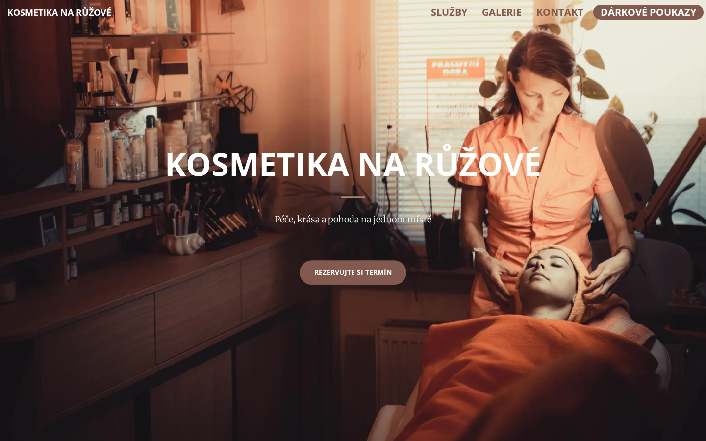 Kosmetika na Růžové website