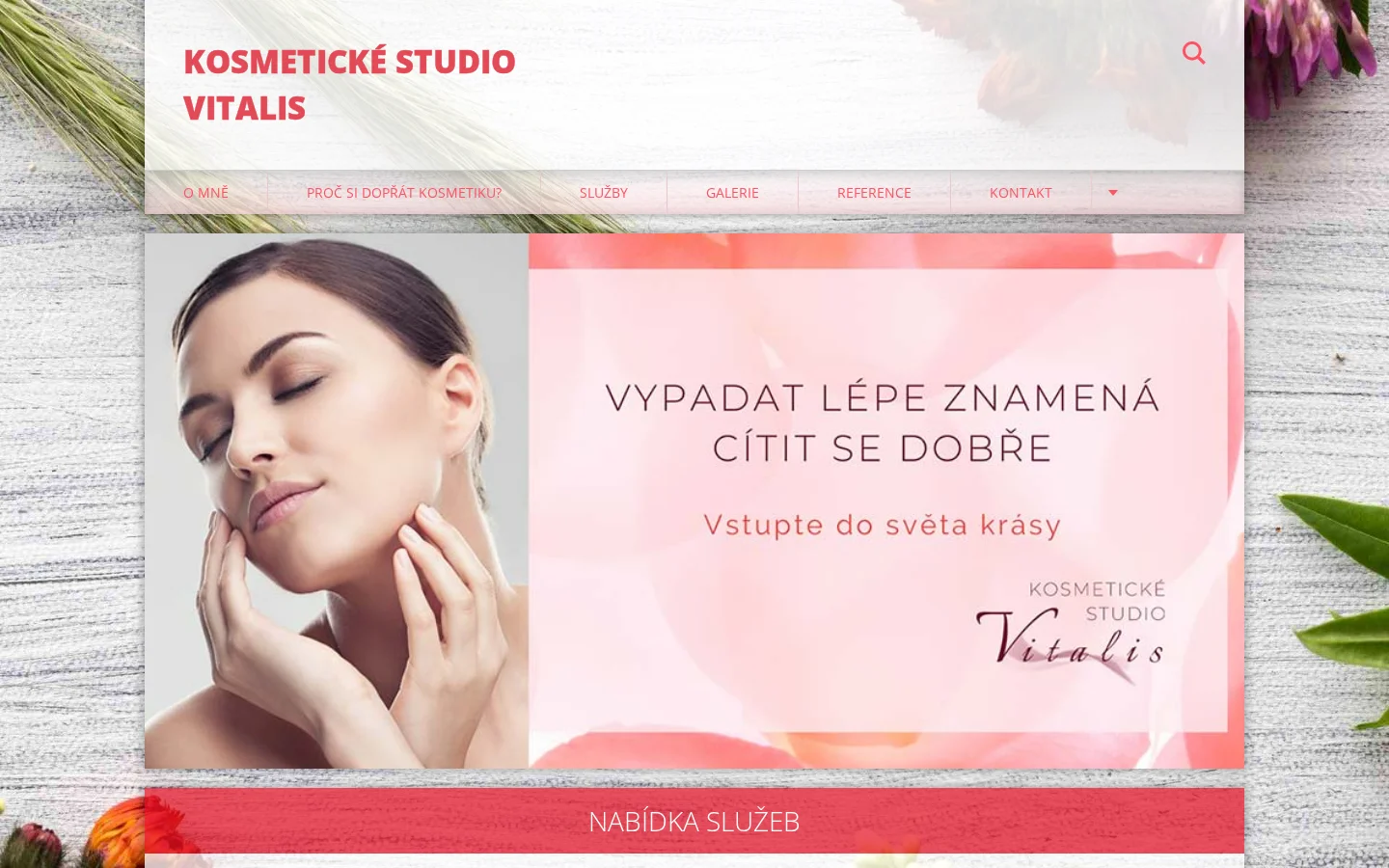 Kosmetické studio Vitalis website