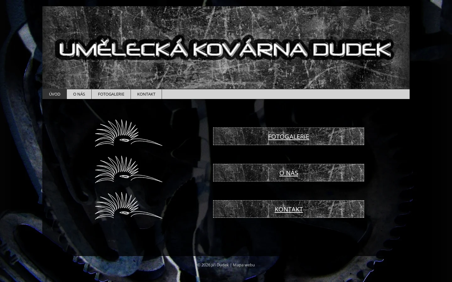 Umělecká kovárna Dudek website