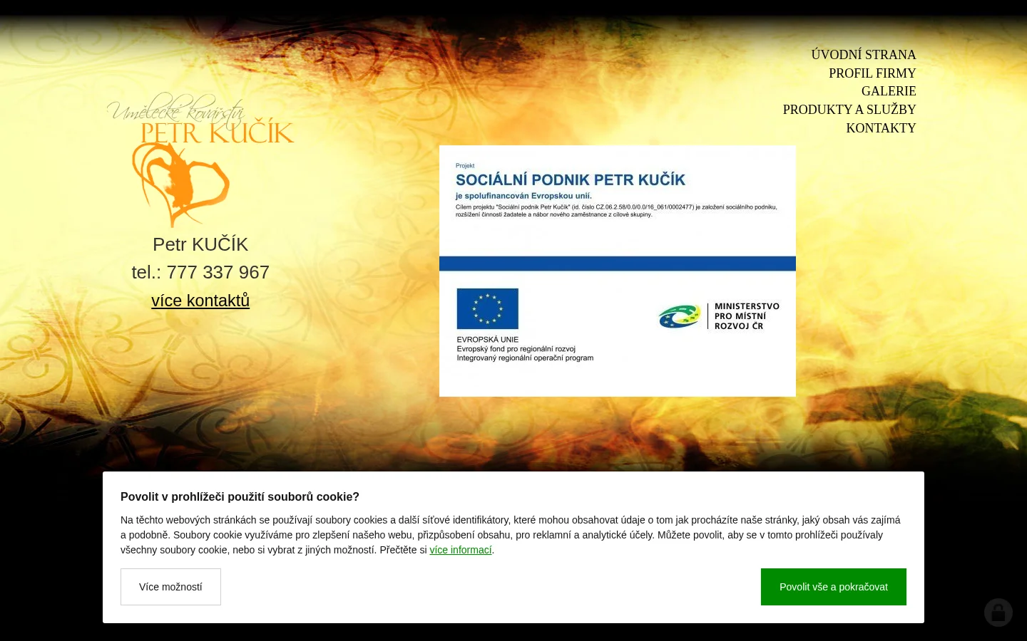 Umělecké kovářství Petr Kučík website