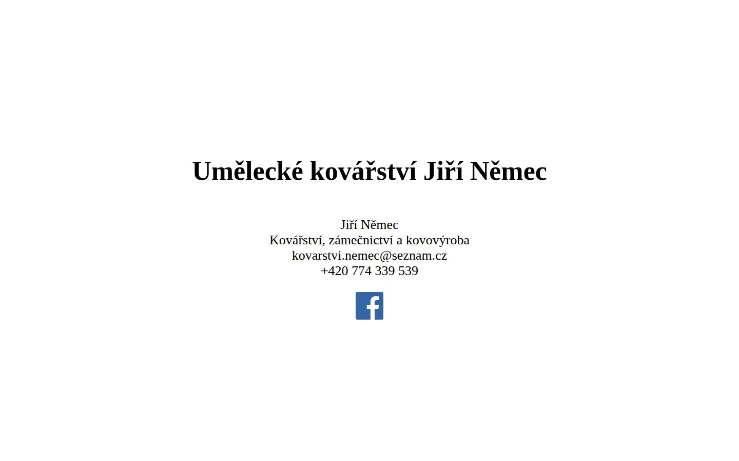kovářství Němec website