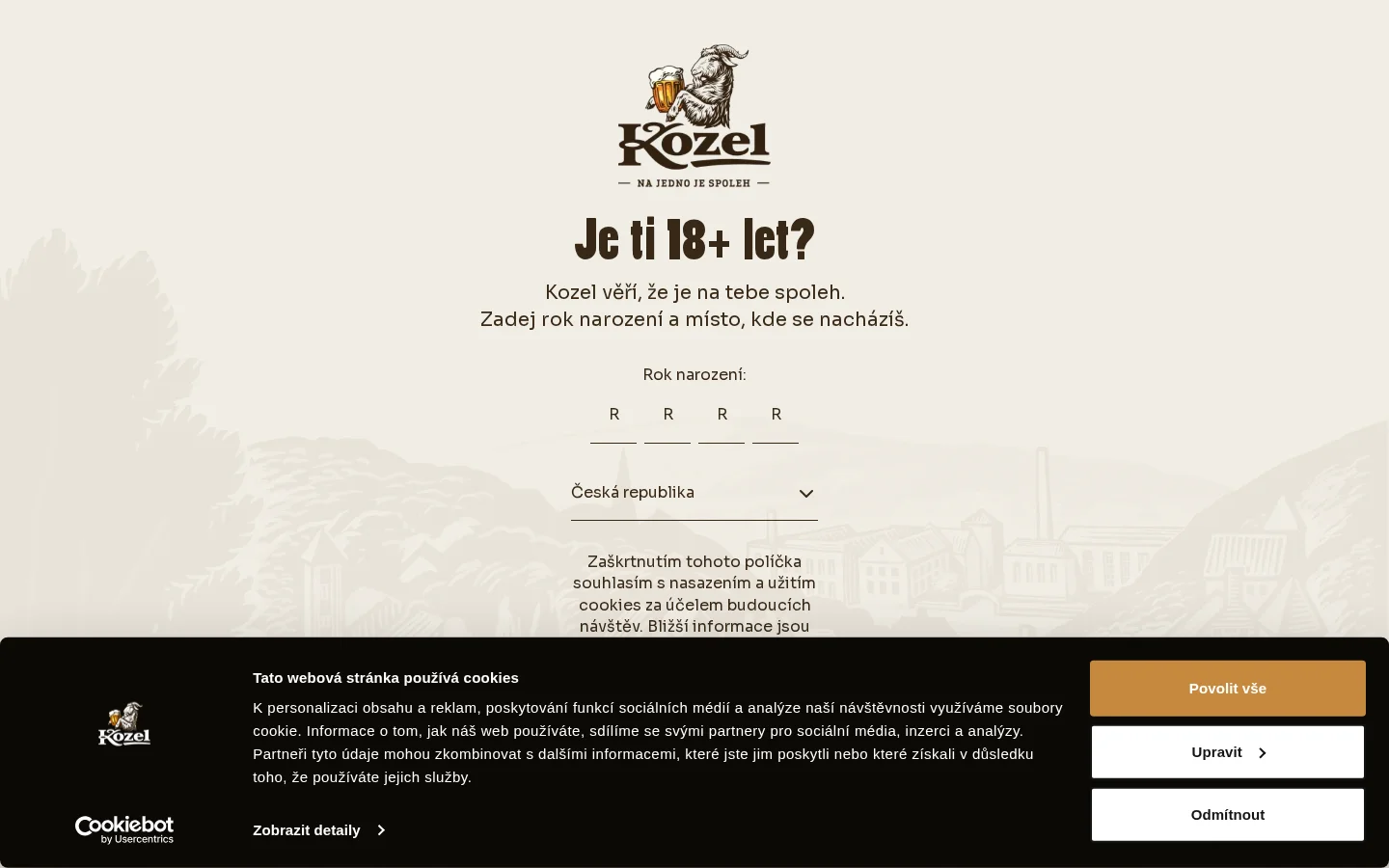 Pivo Kozel website