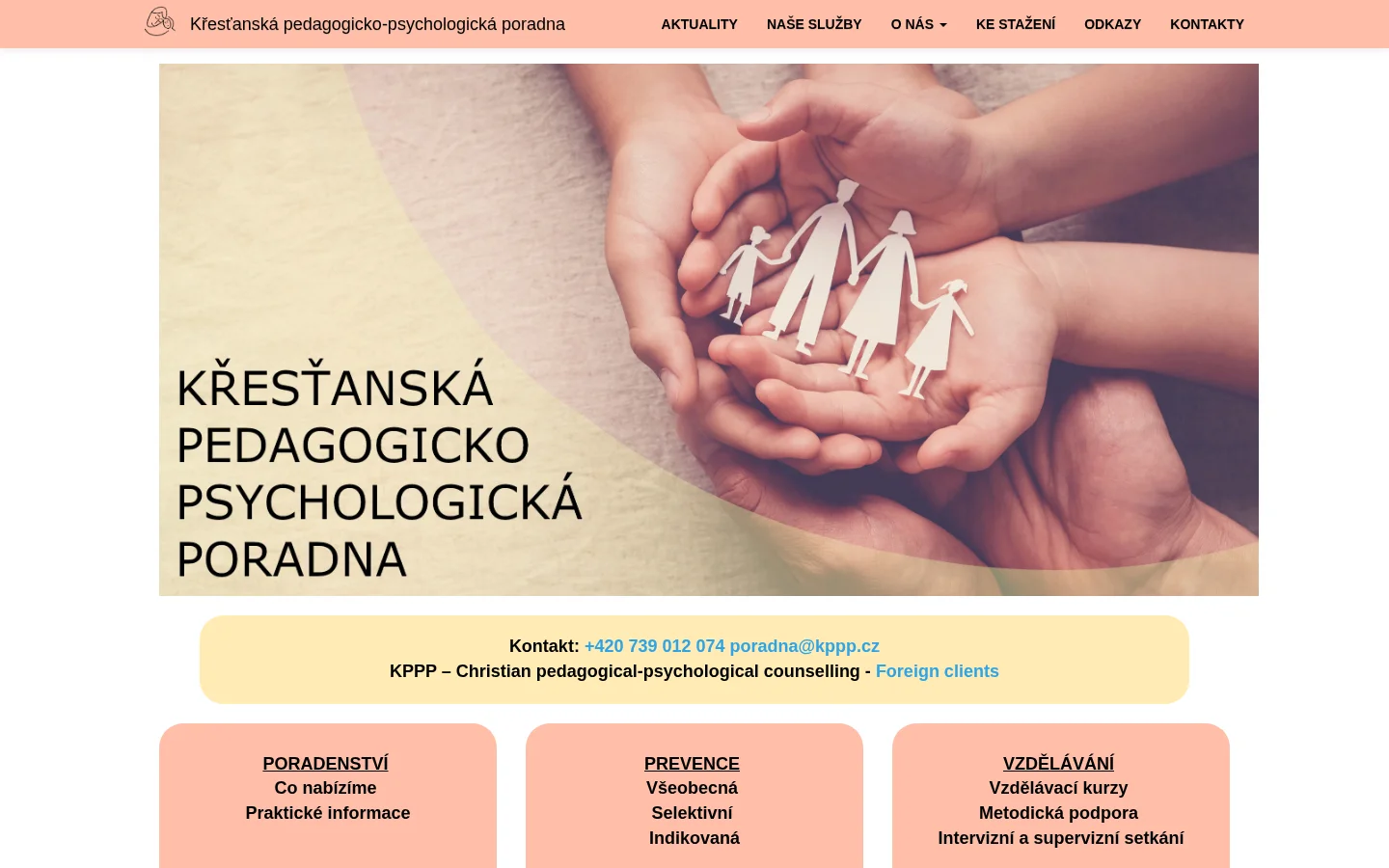 Křesťanská pedagogicko-psychologická poradna website