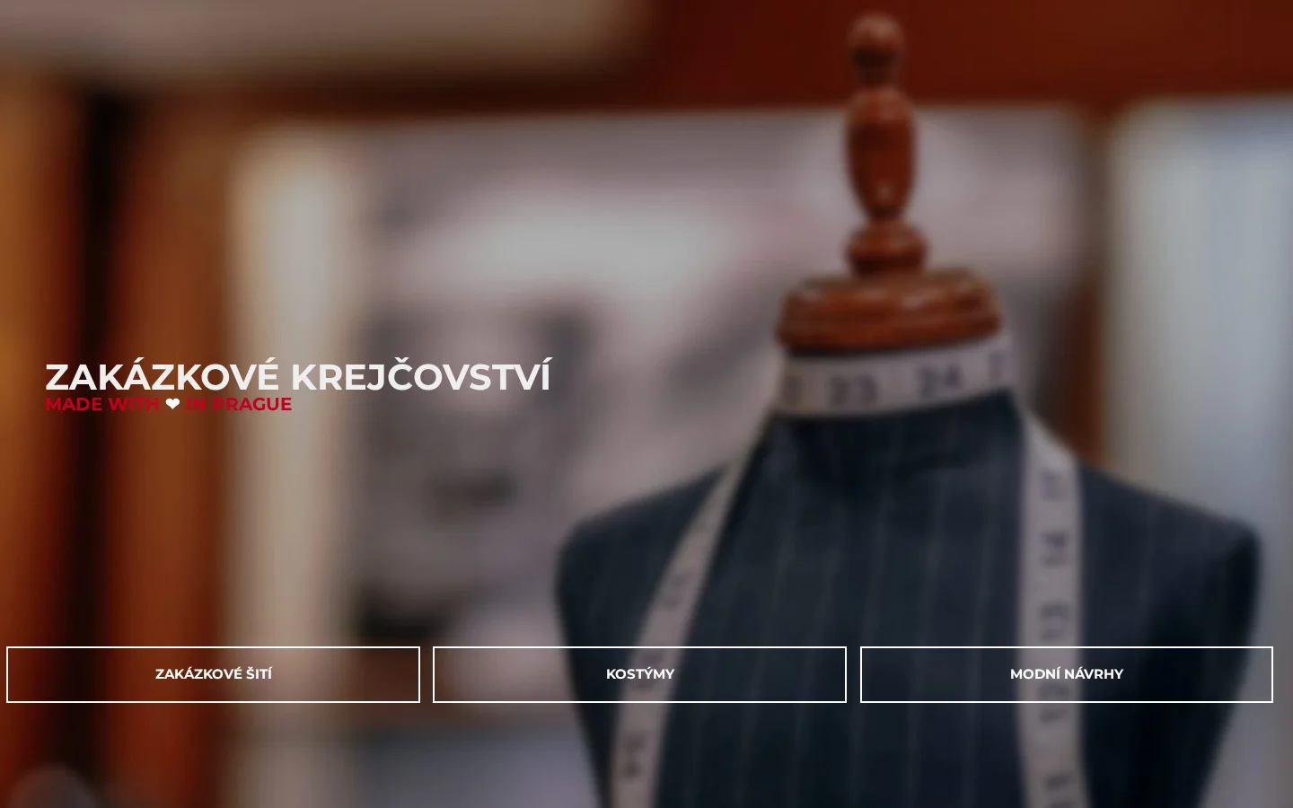 Zakázkové krejčovství Jana Švecová website