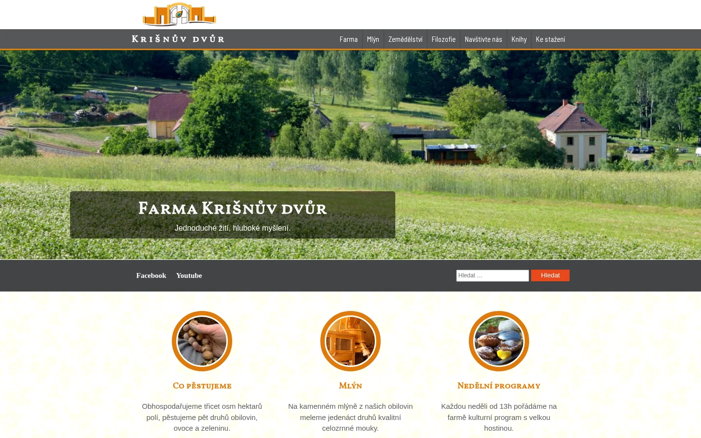 Farma Krišnův dvůr website