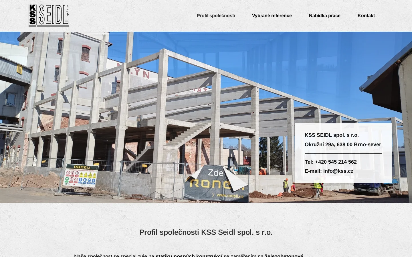 KSS SEIDL, spol. s r.o. website