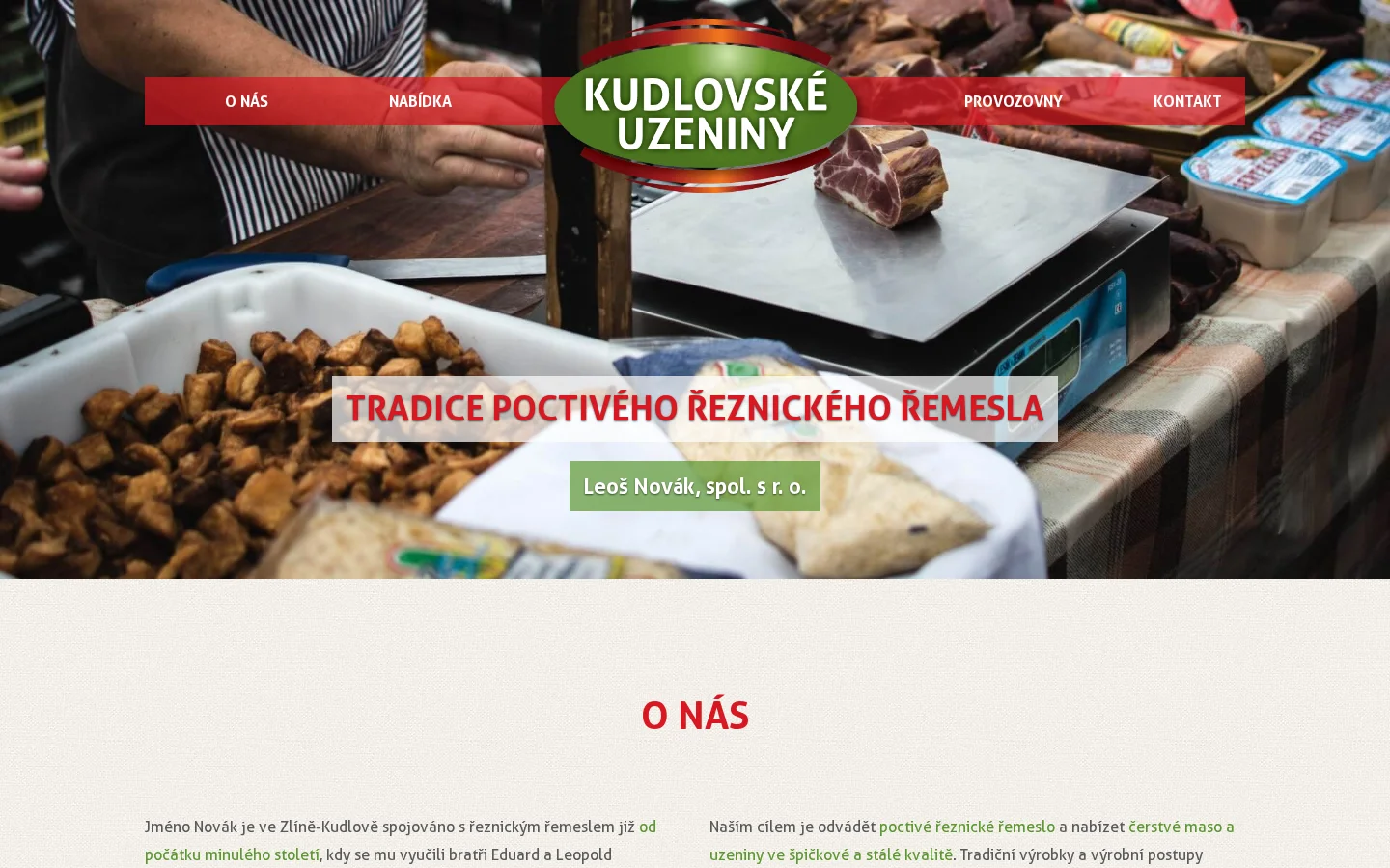 Kudlovské uzeniny - Leoš Novák website