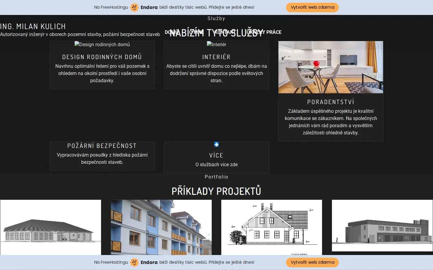 Ing. Milan Kulich - Projektant website