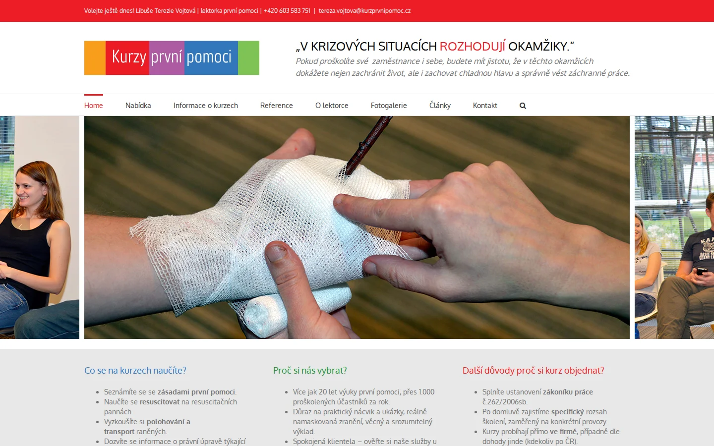 Kurzy první pomoci website