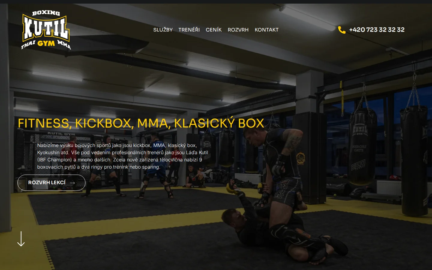Kutil Gym website