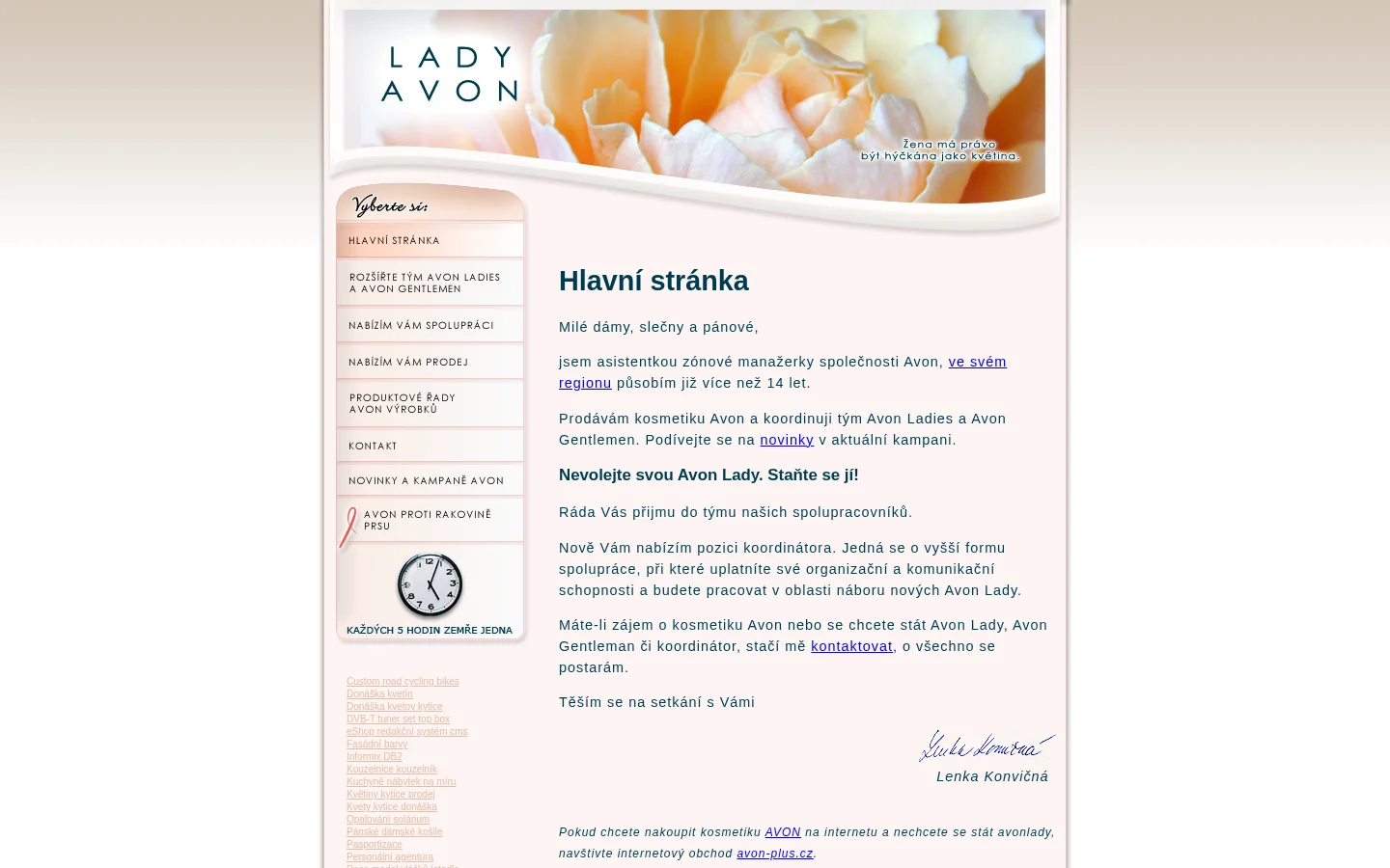 Lady Avon - Lenka Konvičná website