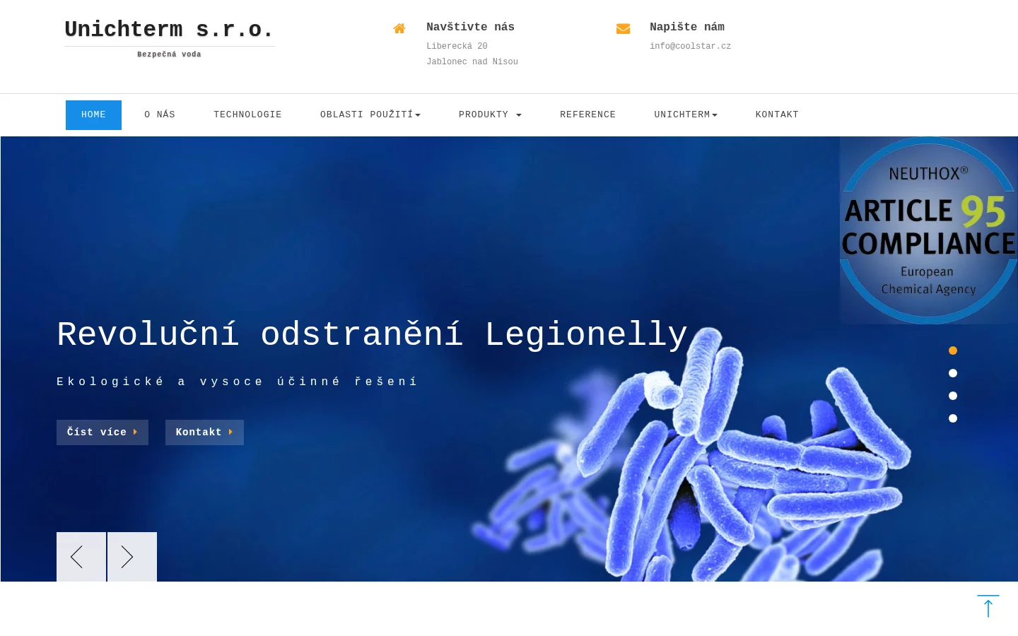 UNICHTERM s.r.o. website