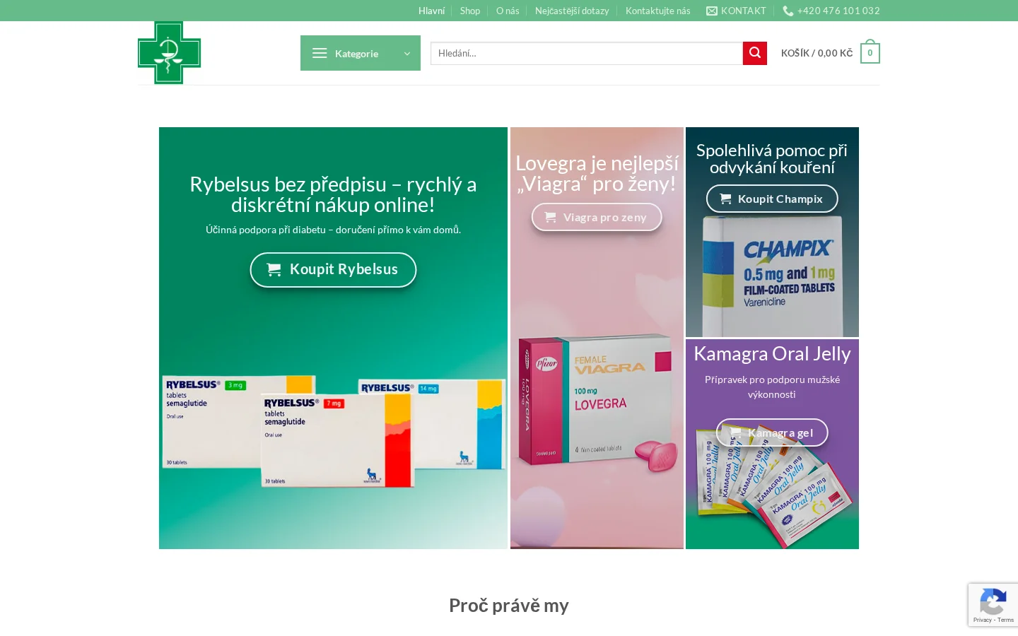Lékárna Benefit website