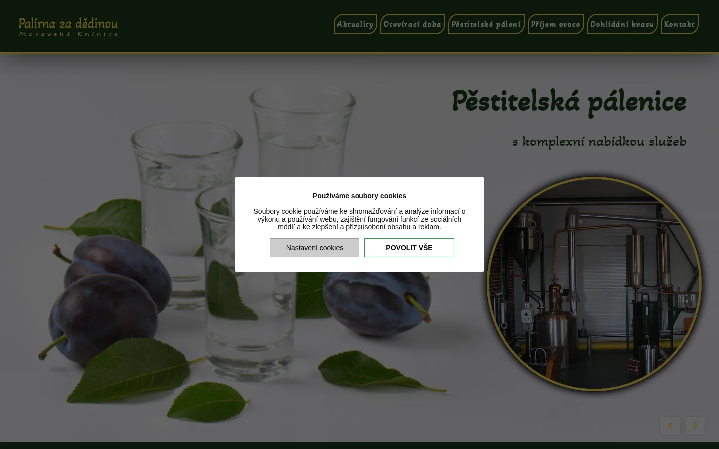 Palírna za dědinou website