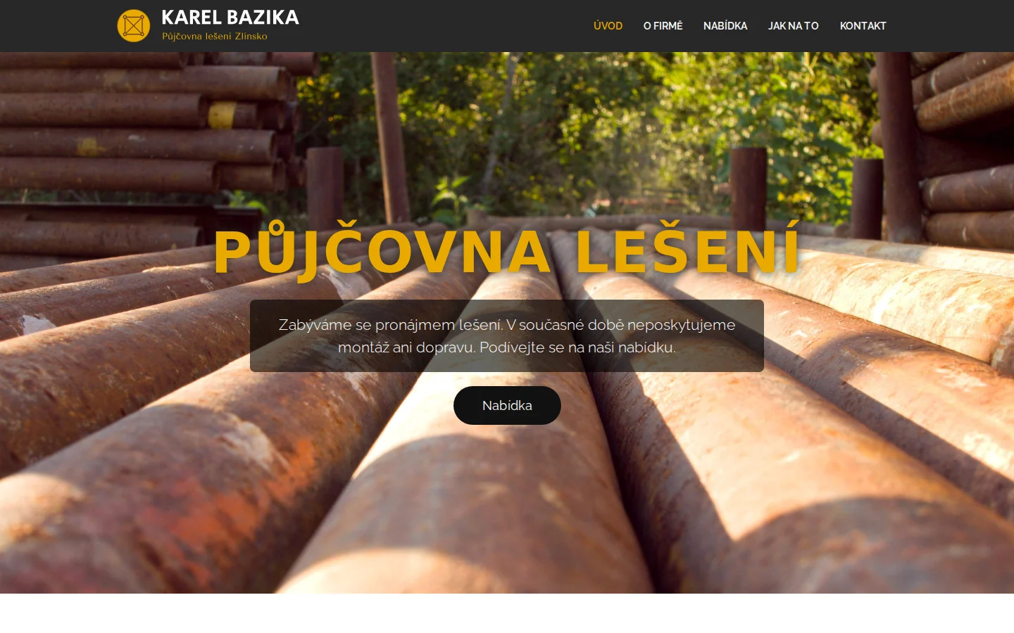 Půjčovna lešení Zlínsko website