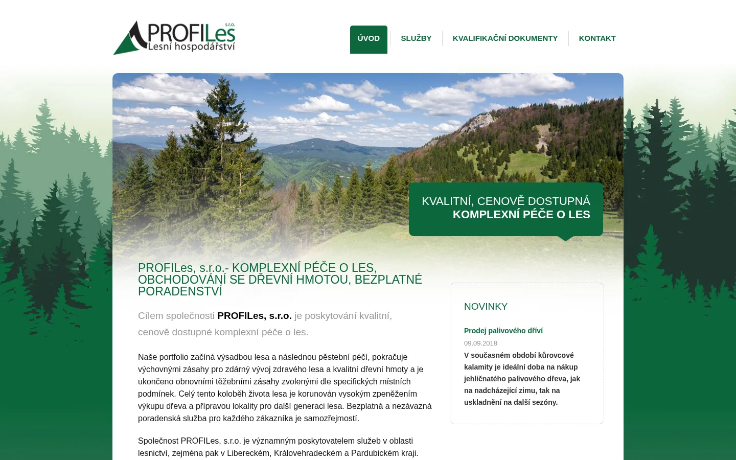 PROFILes, s.r.o. website