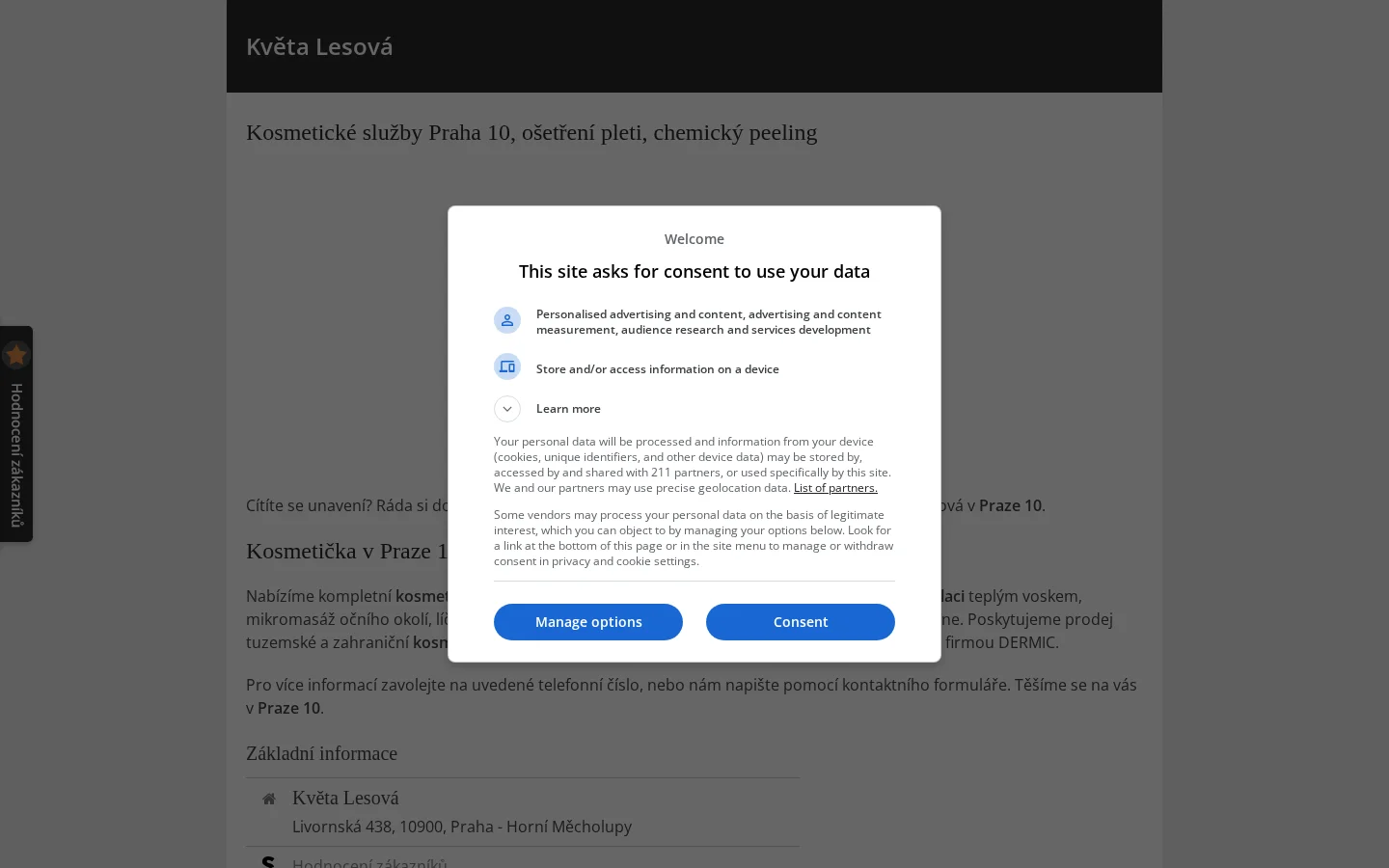 Kosmetika - Laser, Květa Lesová website