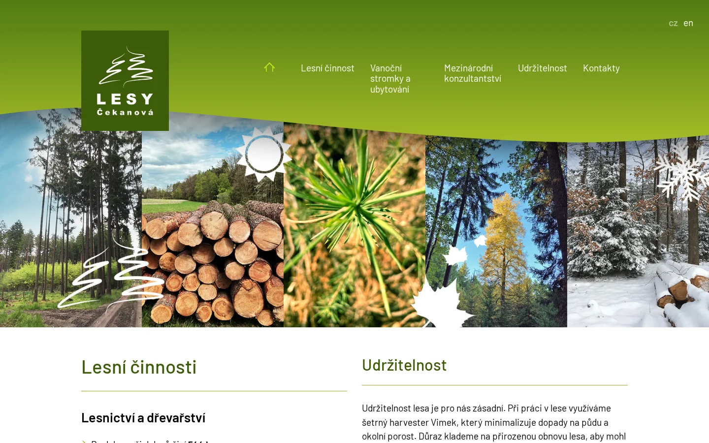 Lesy Čekanová website