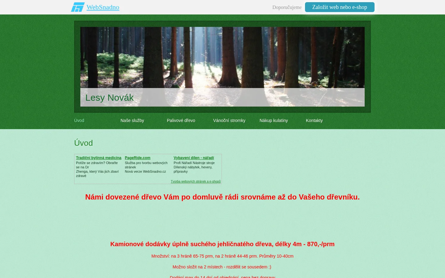 Lesy Novák website