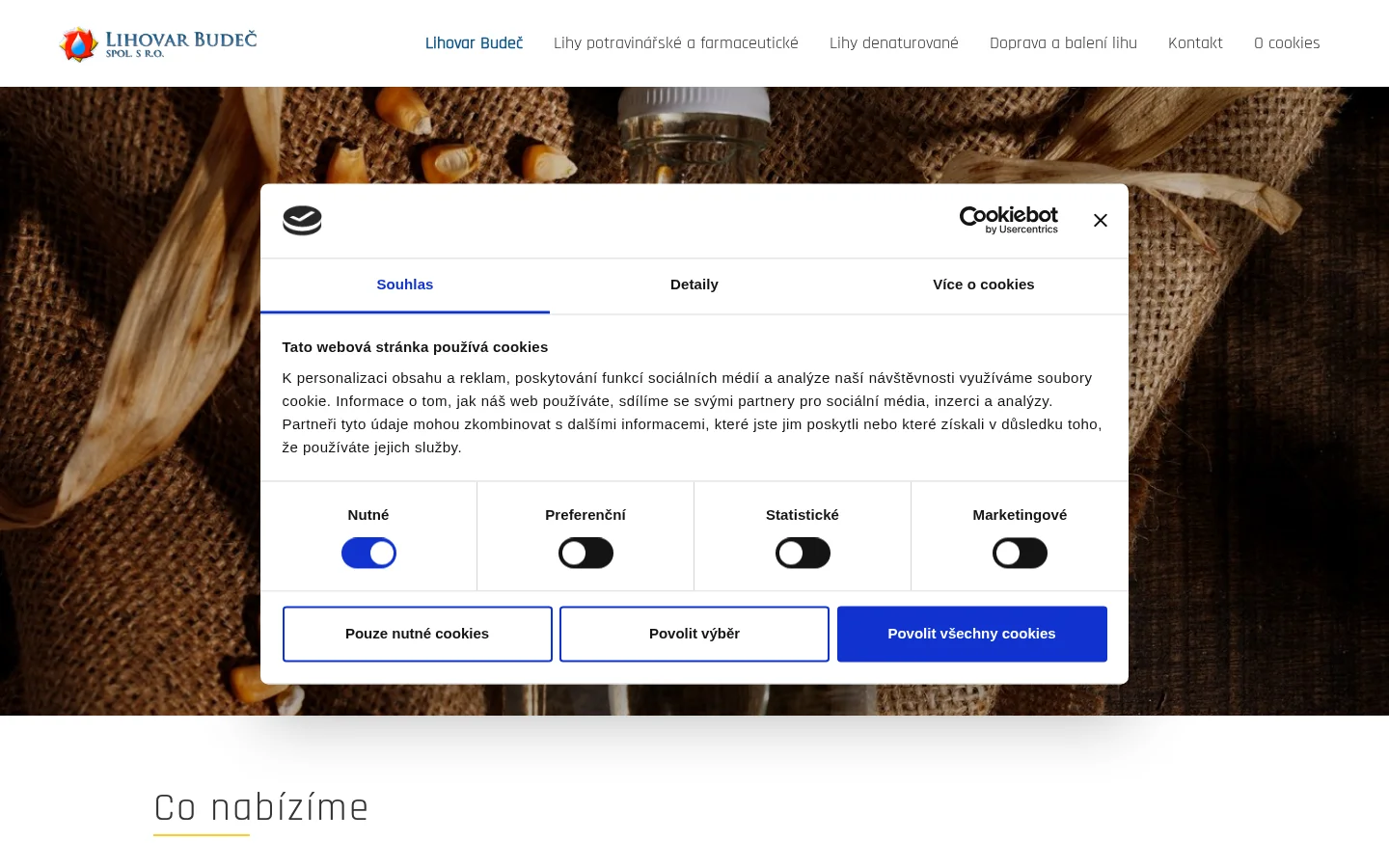 Lihovar Budeč website