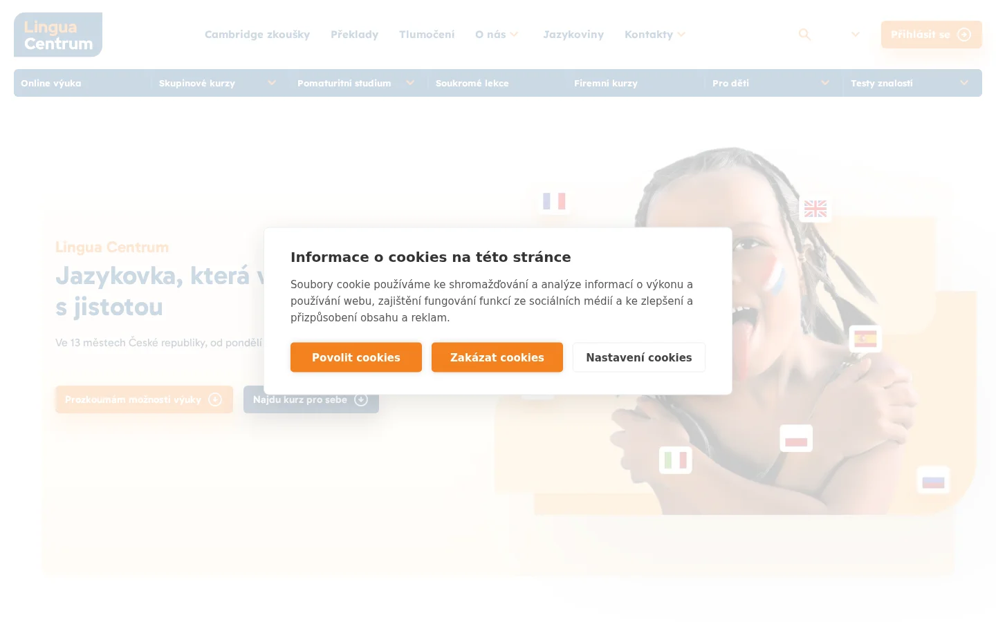 Lingua Centrum - Jazyková škola website