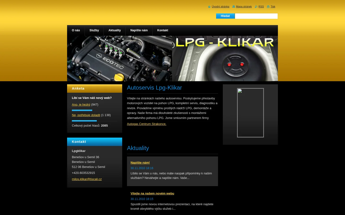 LPG Klikar website