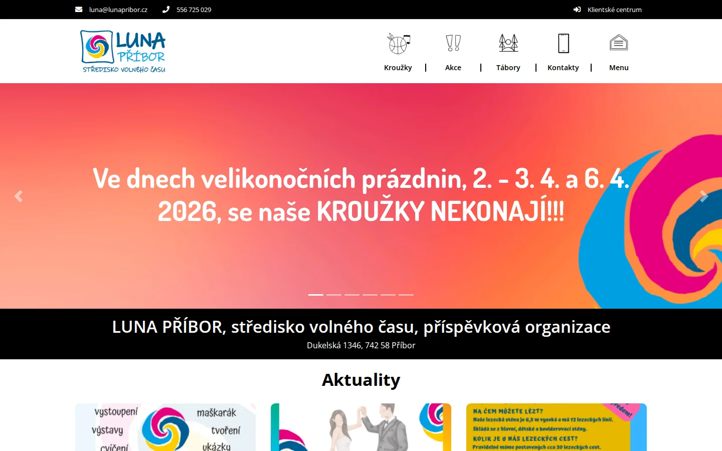 LUNA PŘÍBOR website