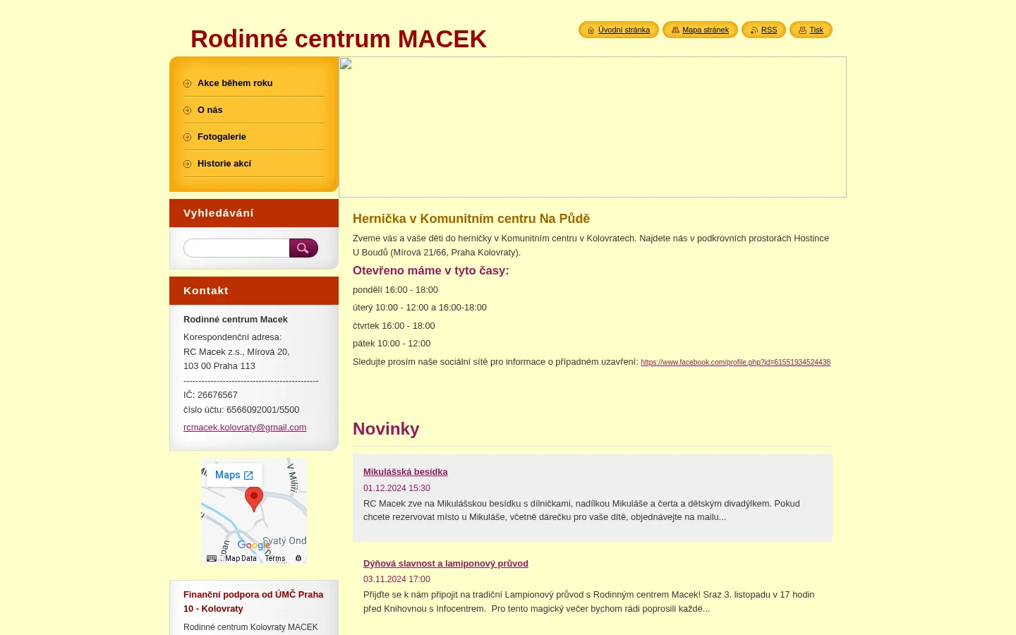 Rodinné centrum Kolovraty - MACEK website