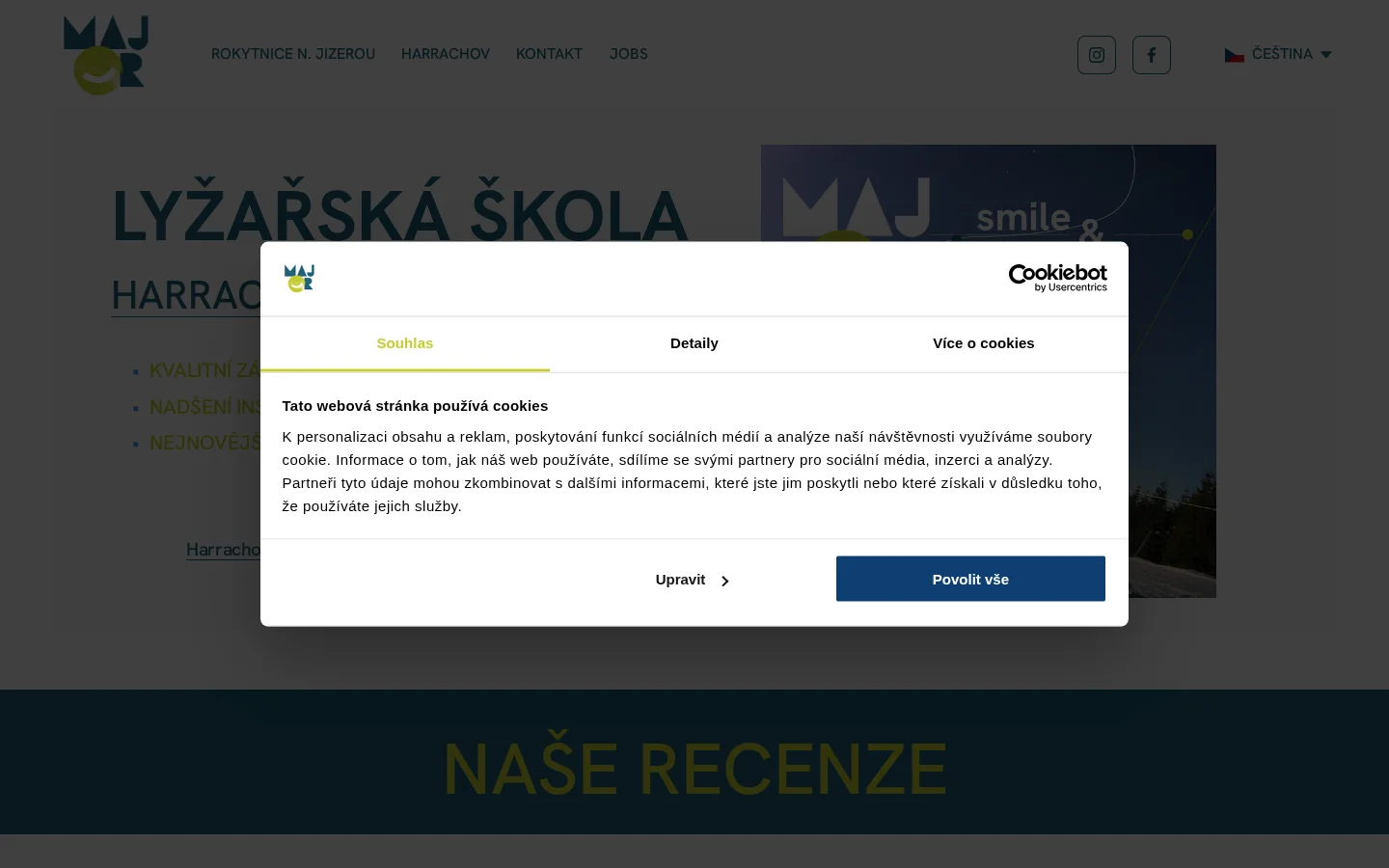 Lyžařská škola Major website