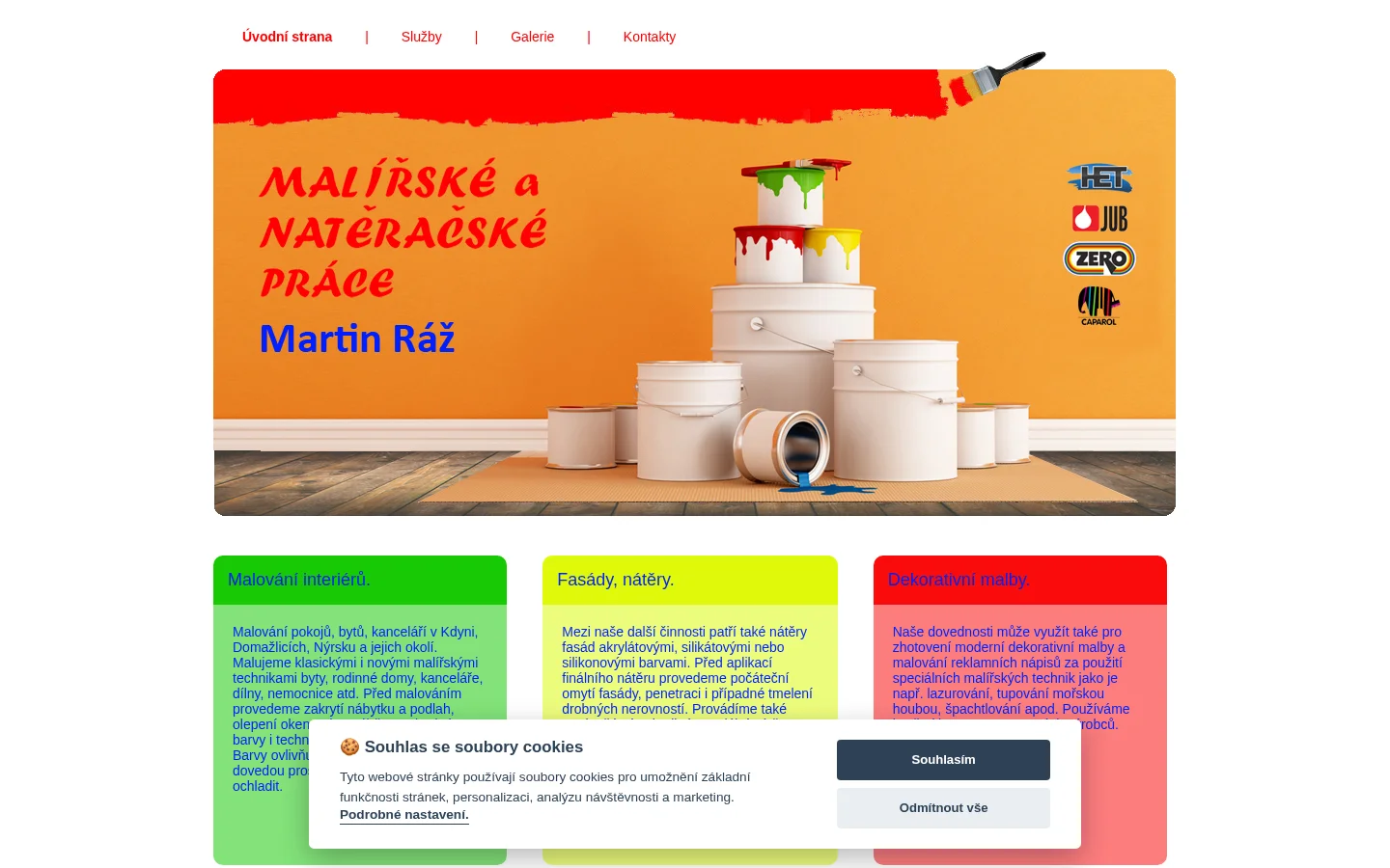 Malířské práce Ráž Martin website