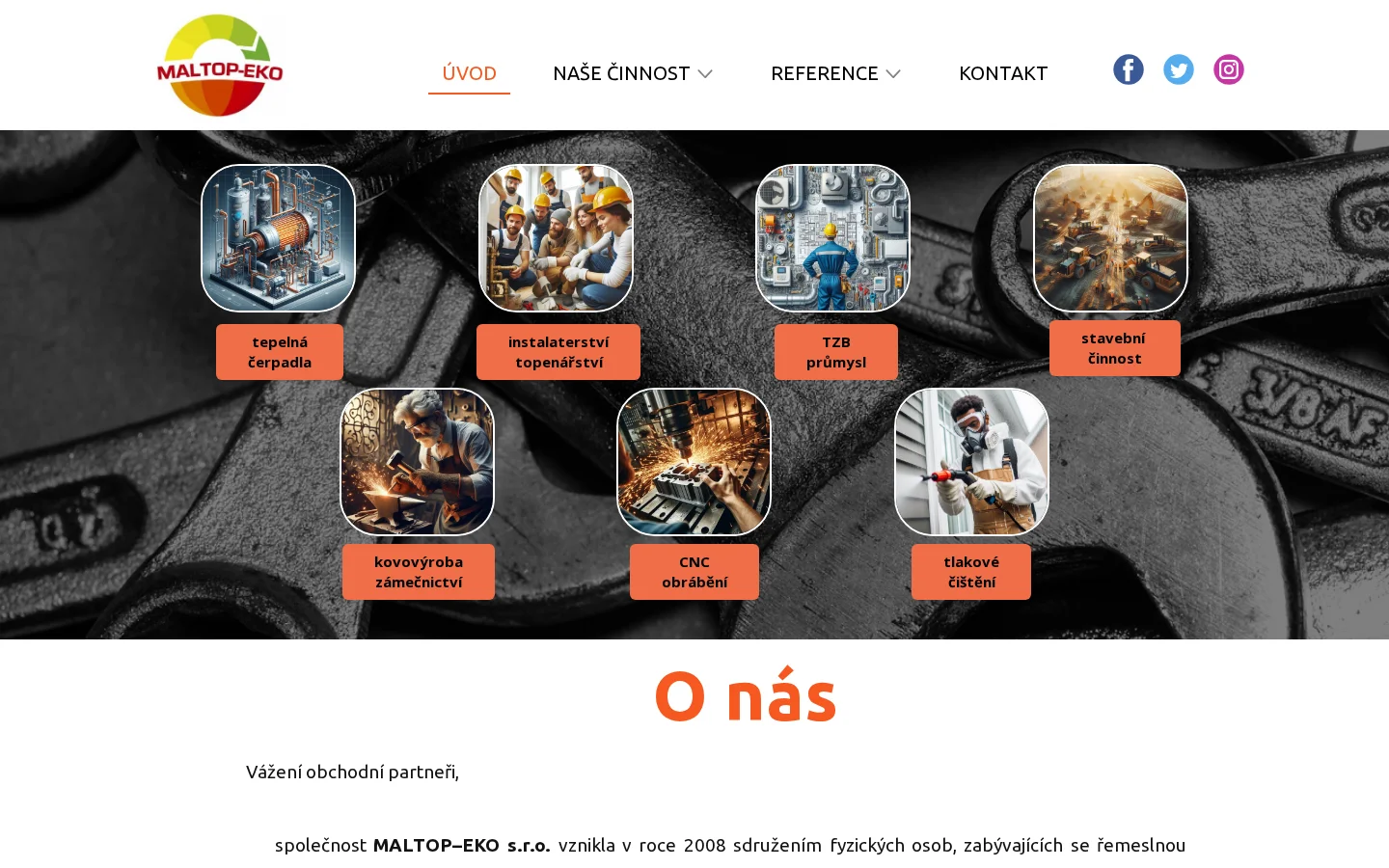 MALTOP-EKO s.r.o. website