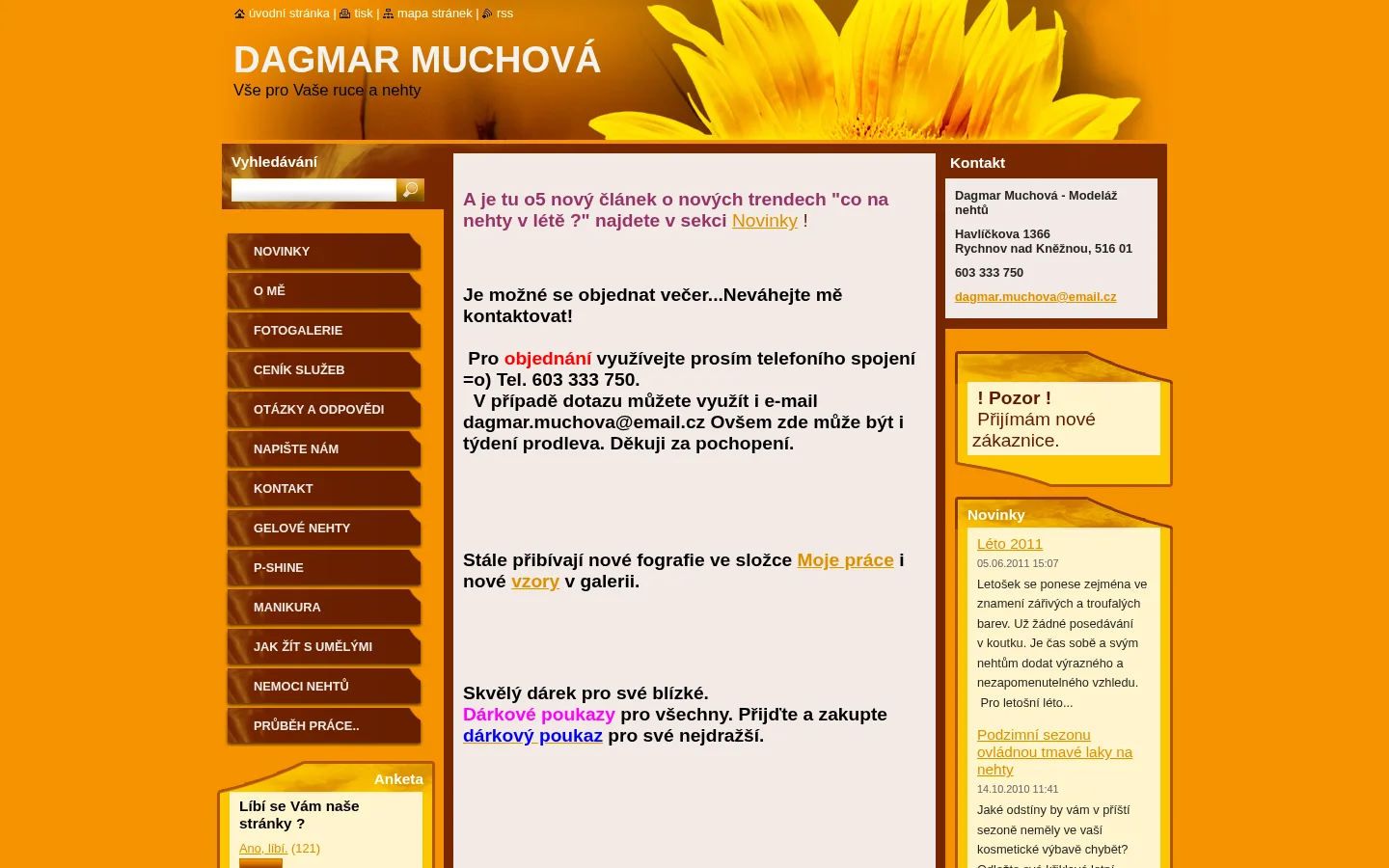 Manikúra Muchová website