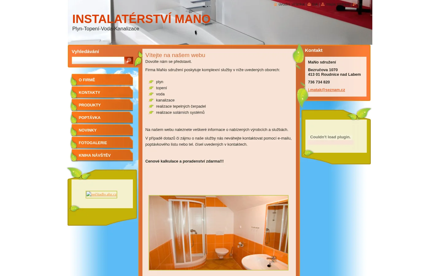 Instalatérství MaNo - Jiří Maťák ml. website