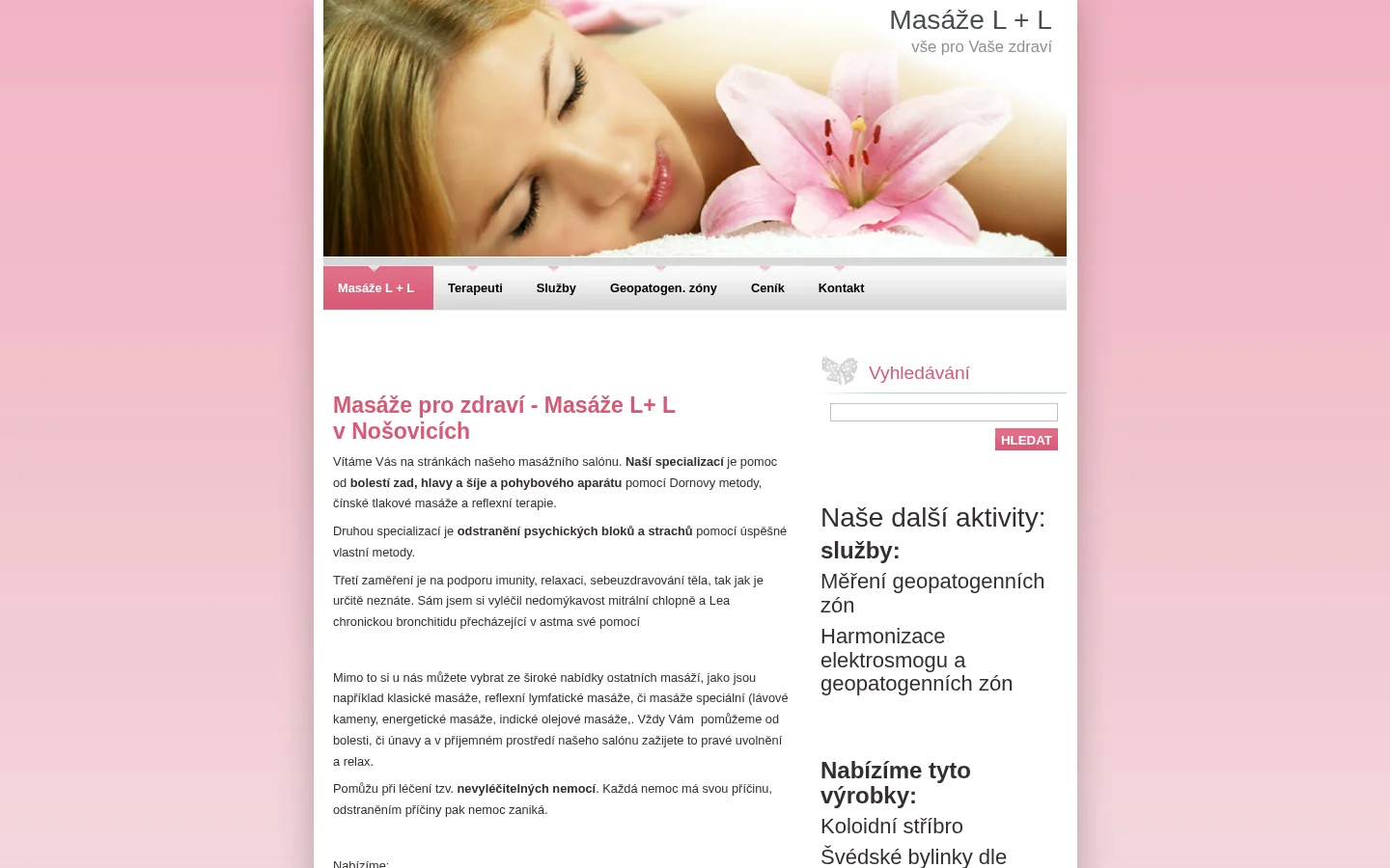 Masáže L + L website