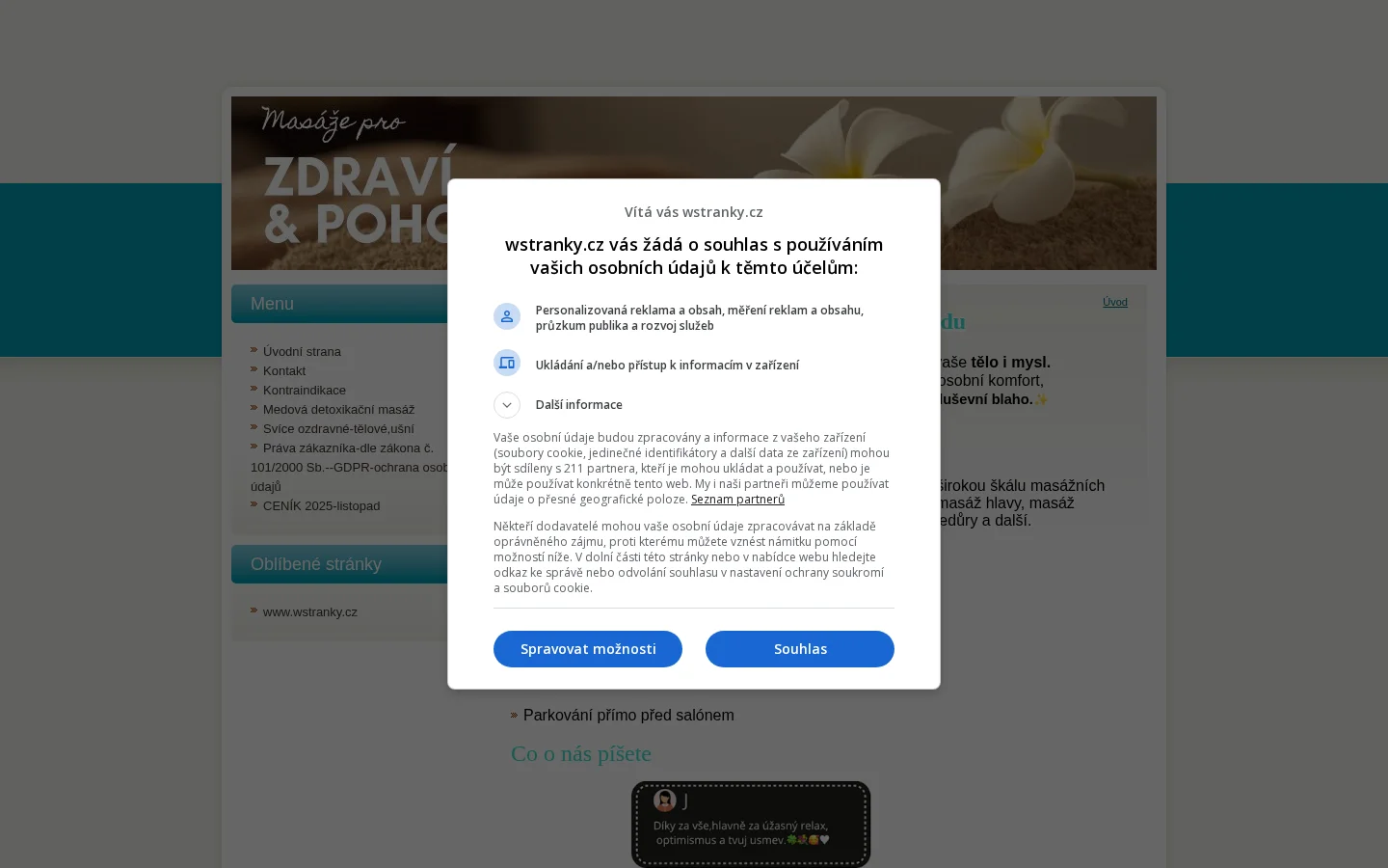 Masáže pro zdraví a pohodu - Pavla Stachurová website