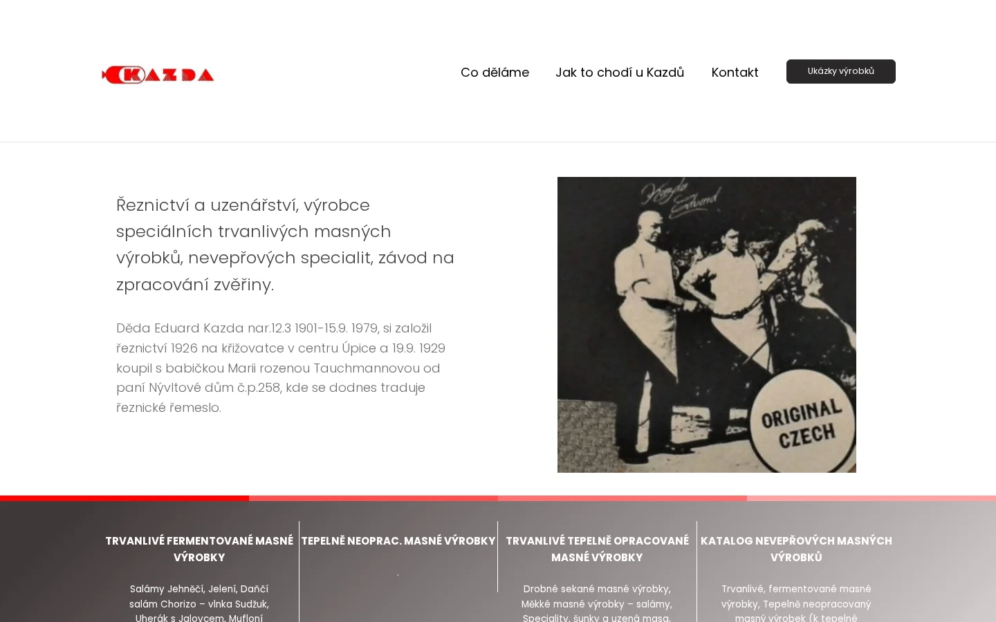MASO KAZDA, s.r.o. website