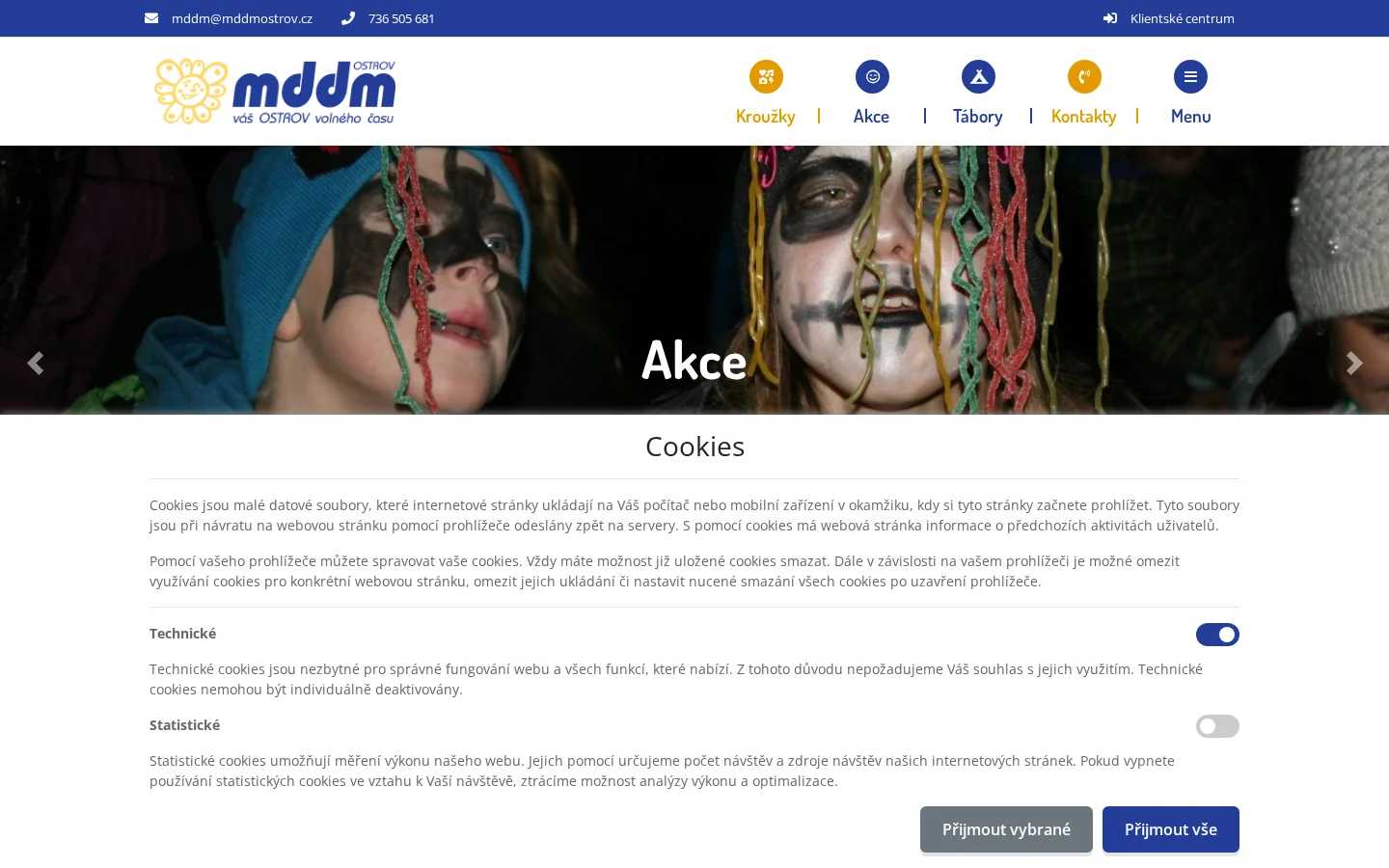 Městský dům dětí a mládeže Ostrov website