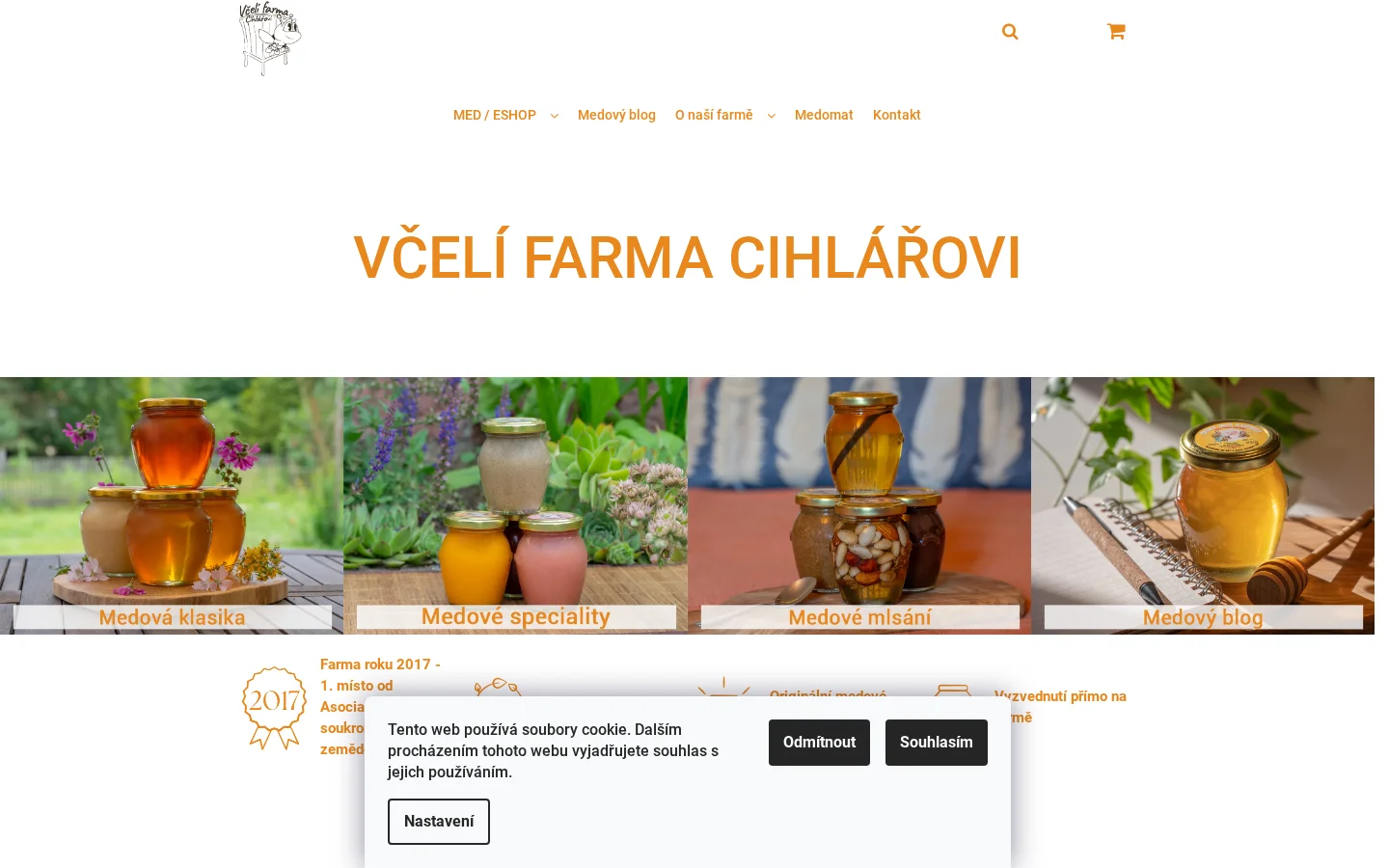 Včelí farma Cihlářovi website