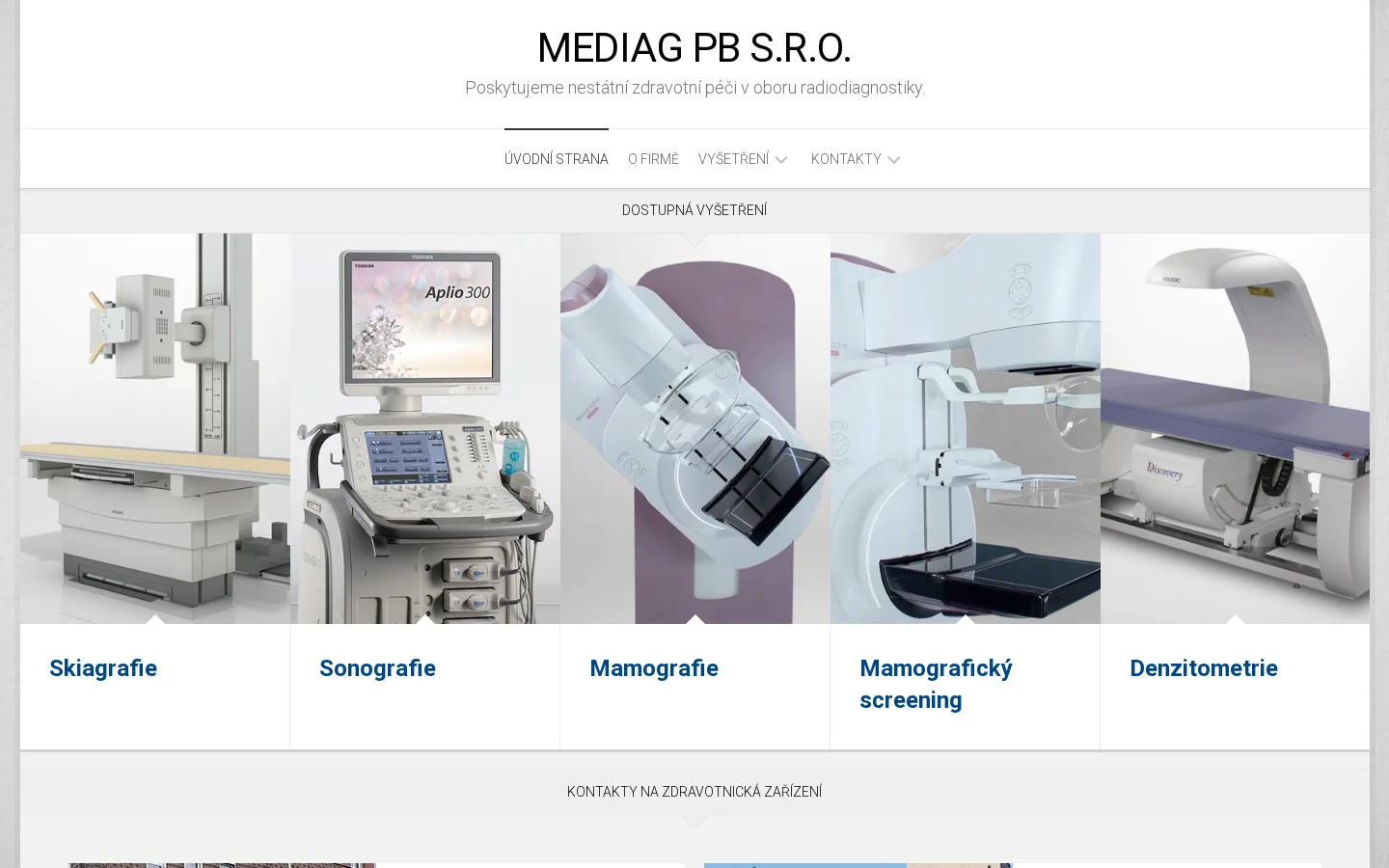 MEDIAG PB, s.r.o. website
