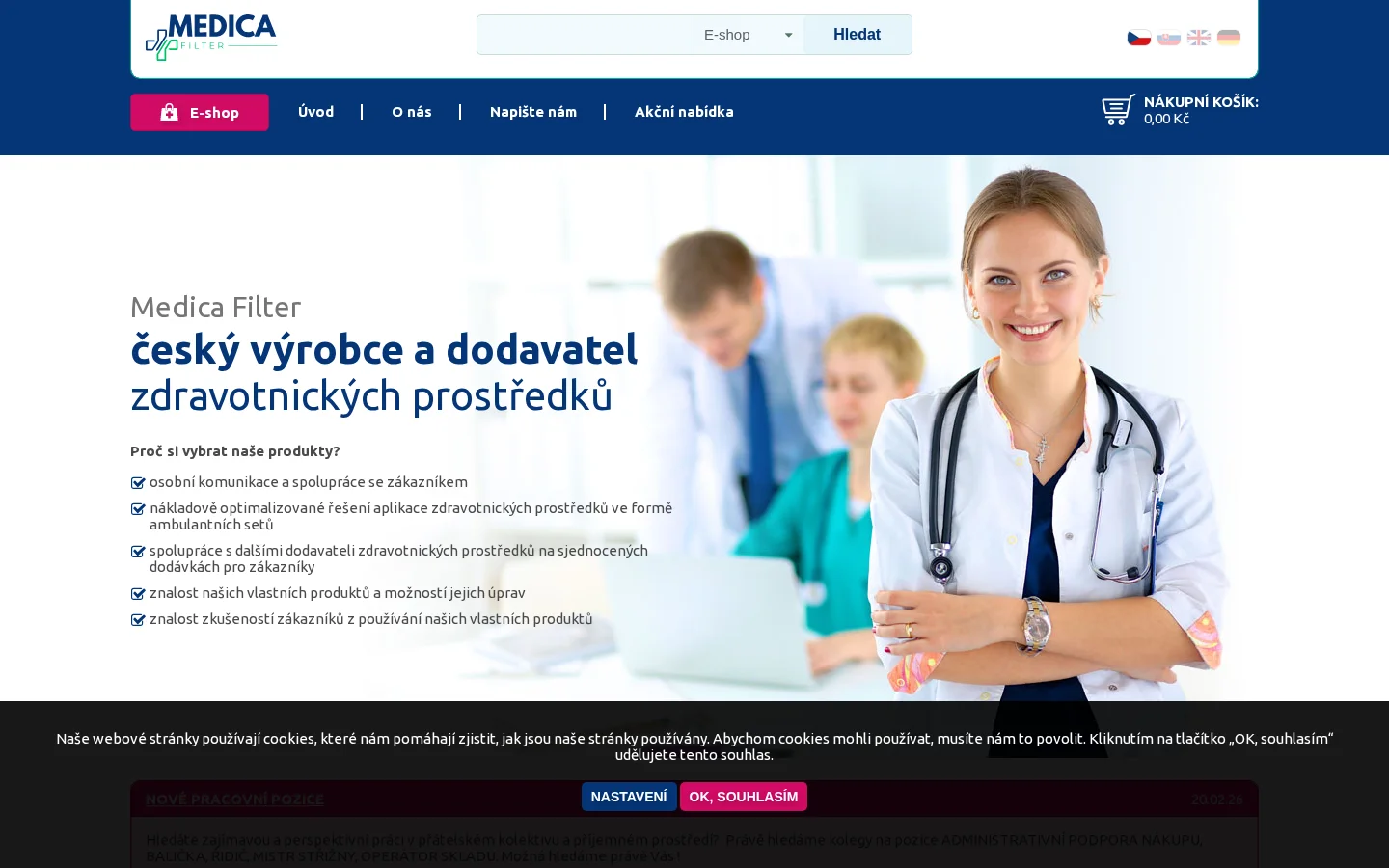 MEDICA FILTER spol. s r.o. website