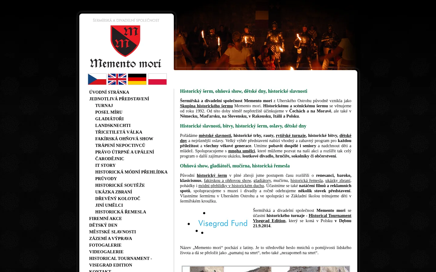 Pavel Jurčeka - Memento mori website